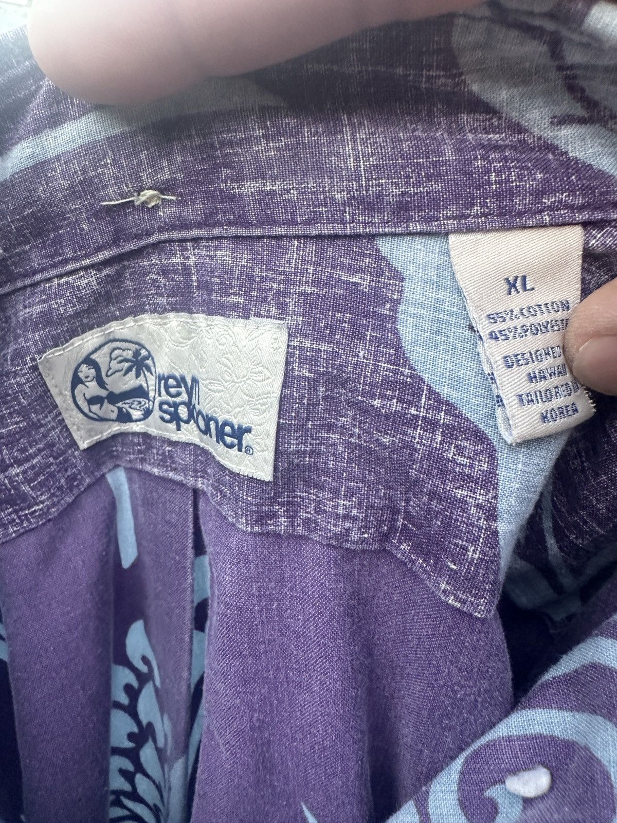 Reyn Spooner PreOwned Reyn Spooner Classic Hawaiian Print Purple Men's XL Size US XL / EU 56 / 4 - 4 Thumbnail
