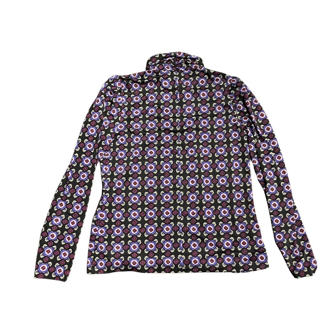 Ann Taylor Geometric Mosaic Print Long Sleeve Blouse Artsy Boho Retro Size S / US 4 / IT 40 - 2 Thumbnail