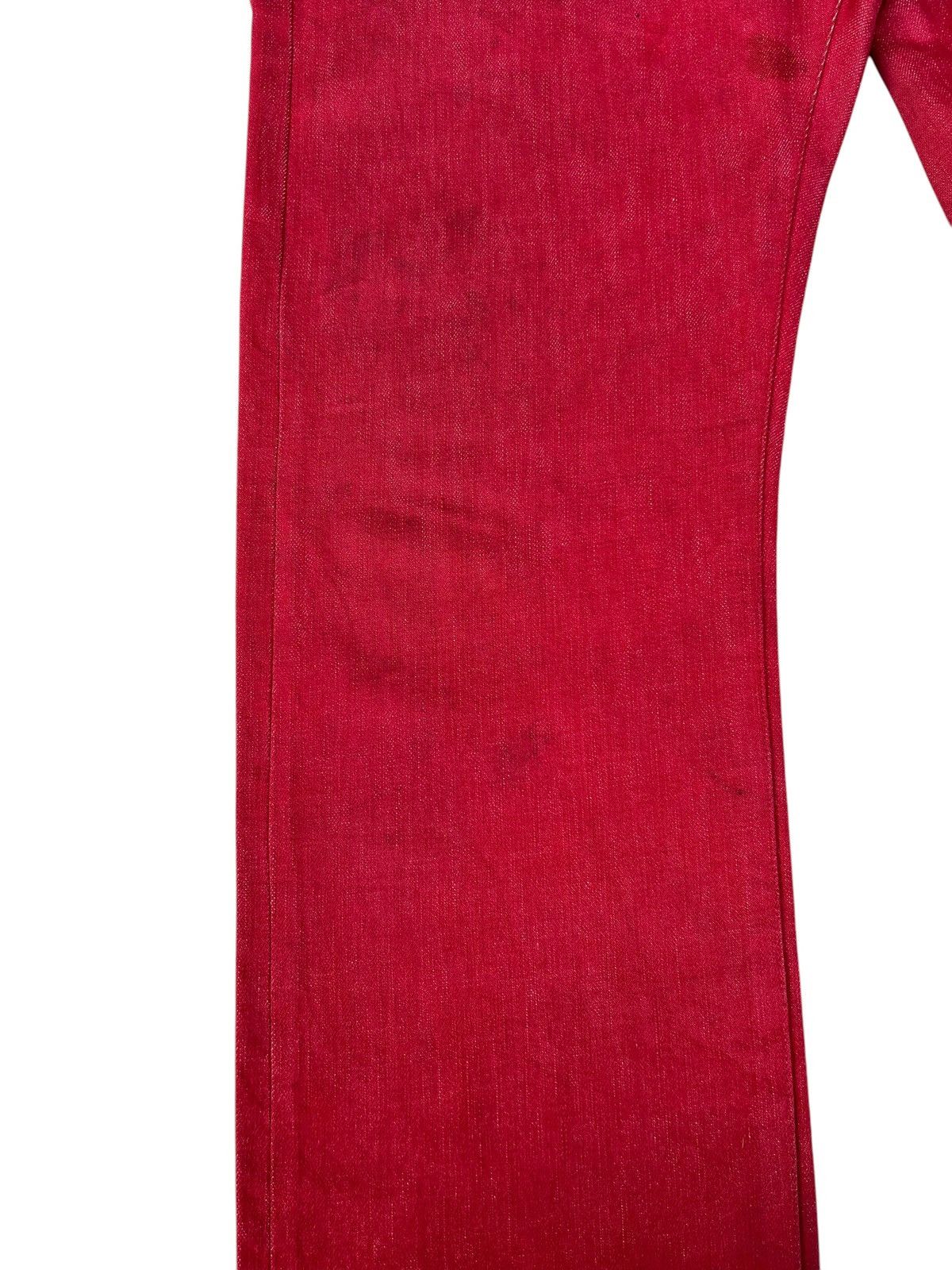 Comme des Garcons Homme Plus × Japanese Brand Dirty Mud Stains Denim Vintage CDGH Japan Red Jeans Size US 32 / EU 48 - 9 Thumbnail
