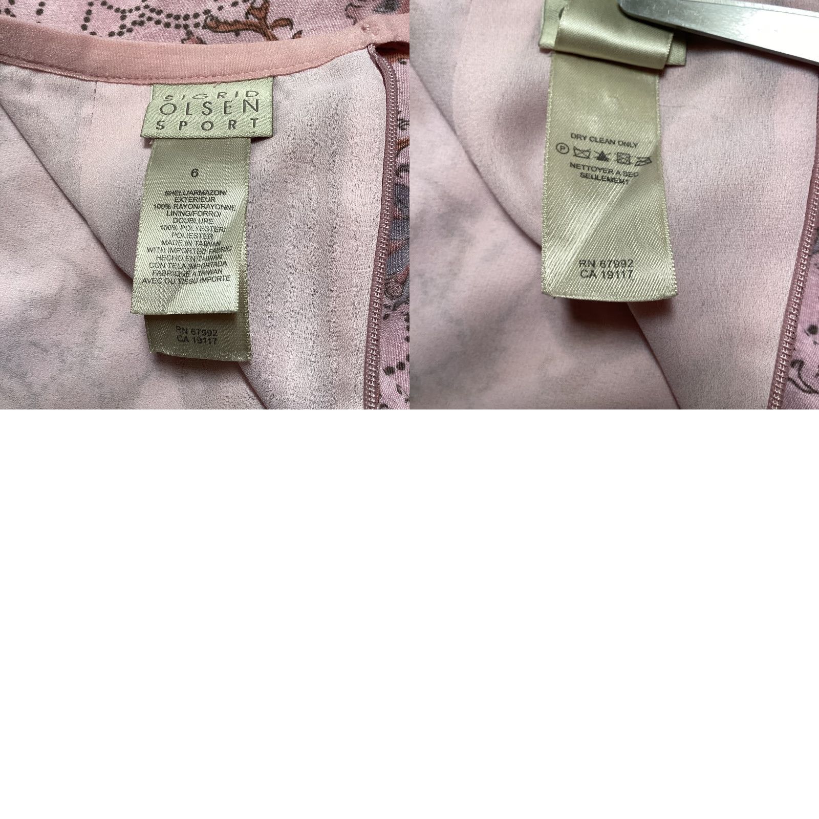 Pinko Sigrid Olsen Sport Skirt Women 6 Midi Dusty Pink Floral Rayon Back Zip Lined A-Line Casual Business Travel Summer Spring Fall Size 28" / US 6 / IT 42 - 8 Thumbnail