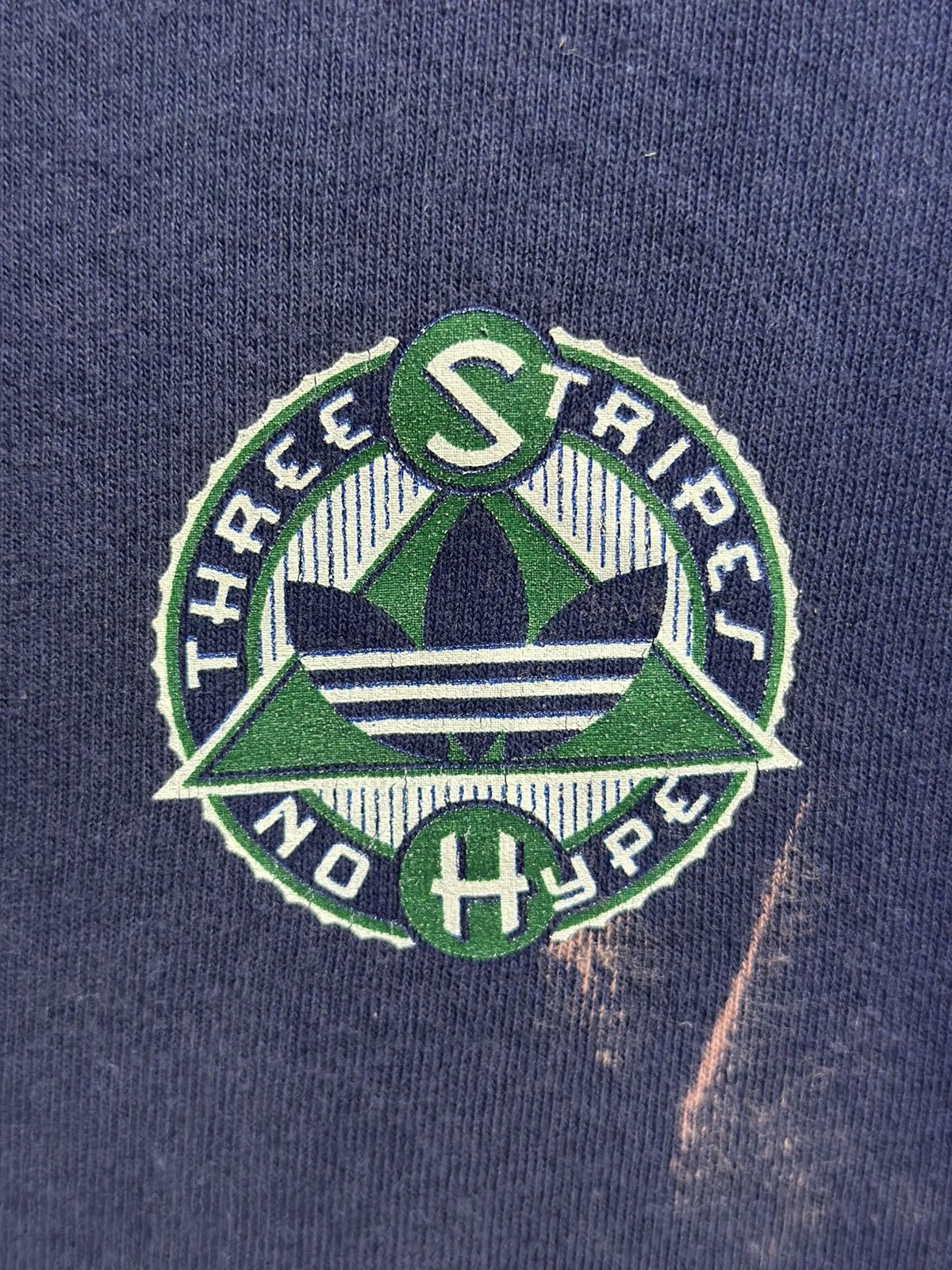Adidas Thrashed Vintage Adidas Three Striepes No Hype Sun Faded Tee Size US XL / EU 56 / 4 - 5 Thumbnail