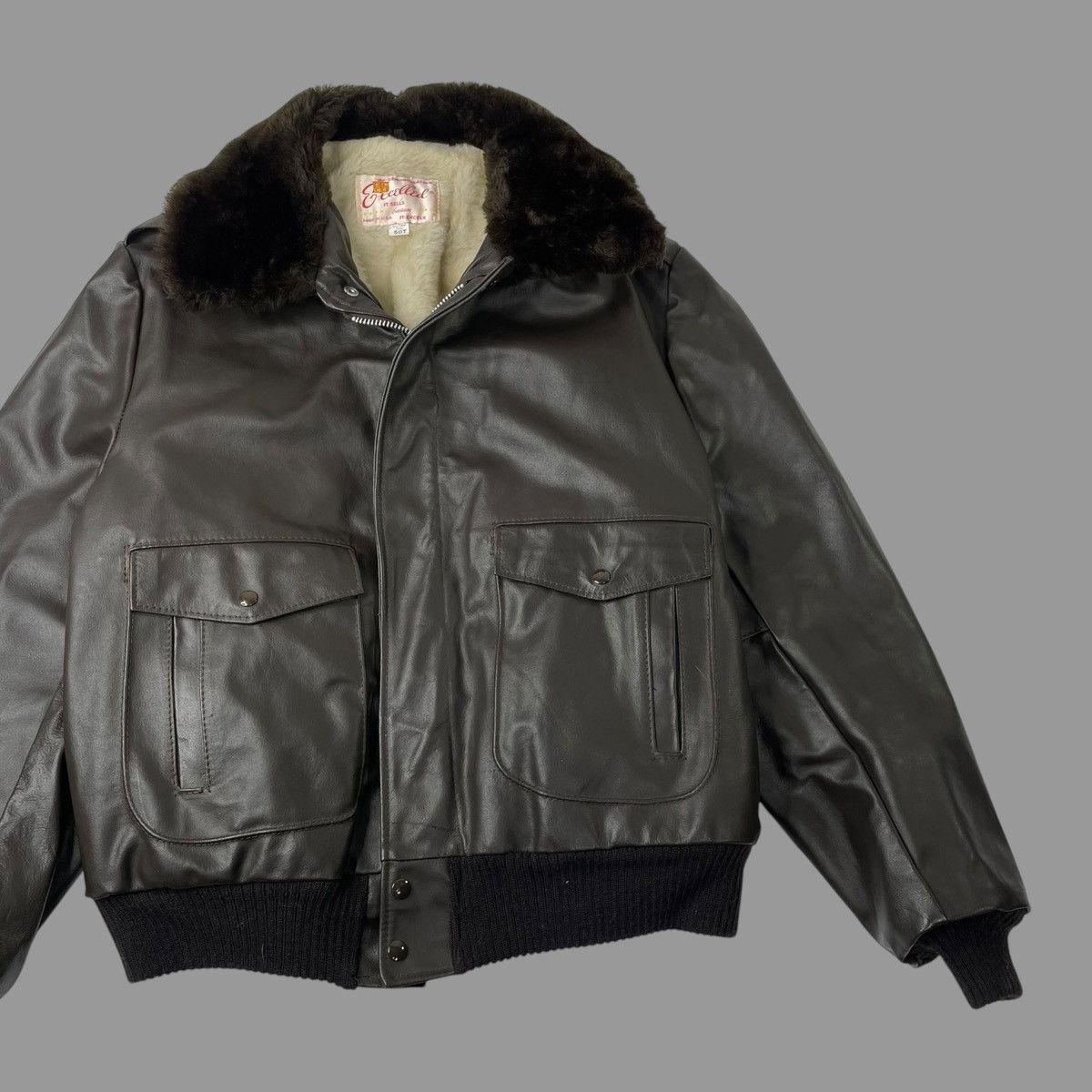 Vintage Vintage 1970s leather g1 leather sherpa jacket Size US XL / EU 56 / 4 - 3 Thumbnail