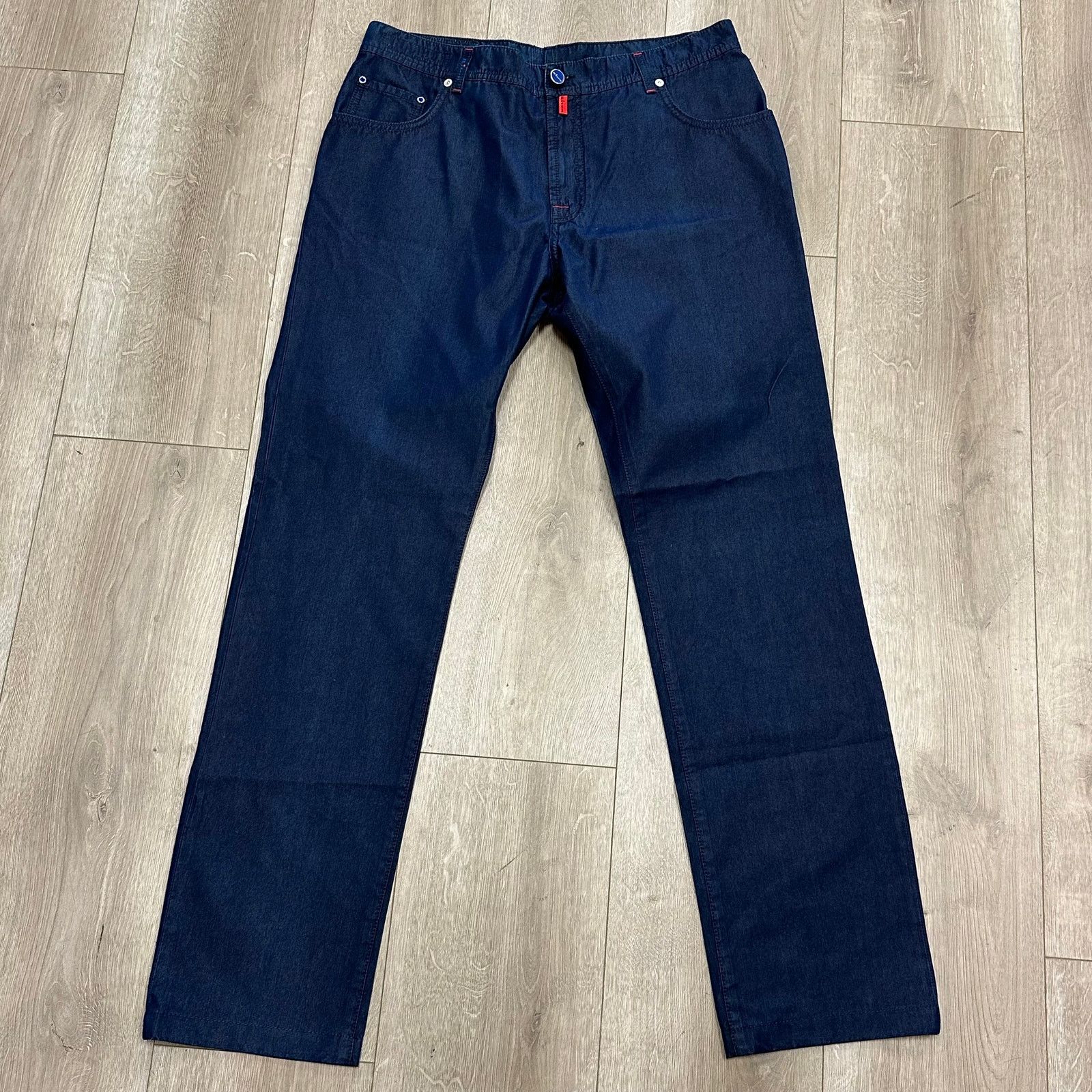 Kiton Kiton dark blue denim jeans 34x32 B18 Size US 34 / EU 50 - 1 Thumbnail