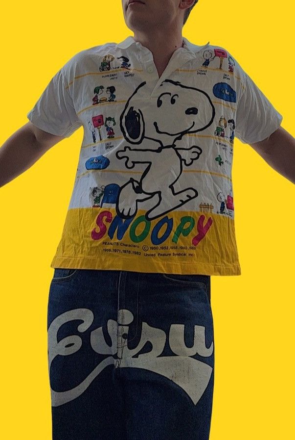 Vintage Rare Vintage snoopy peanuts polo shirt Size US S / EU 44-46 / 1 - 1 Thumbnail