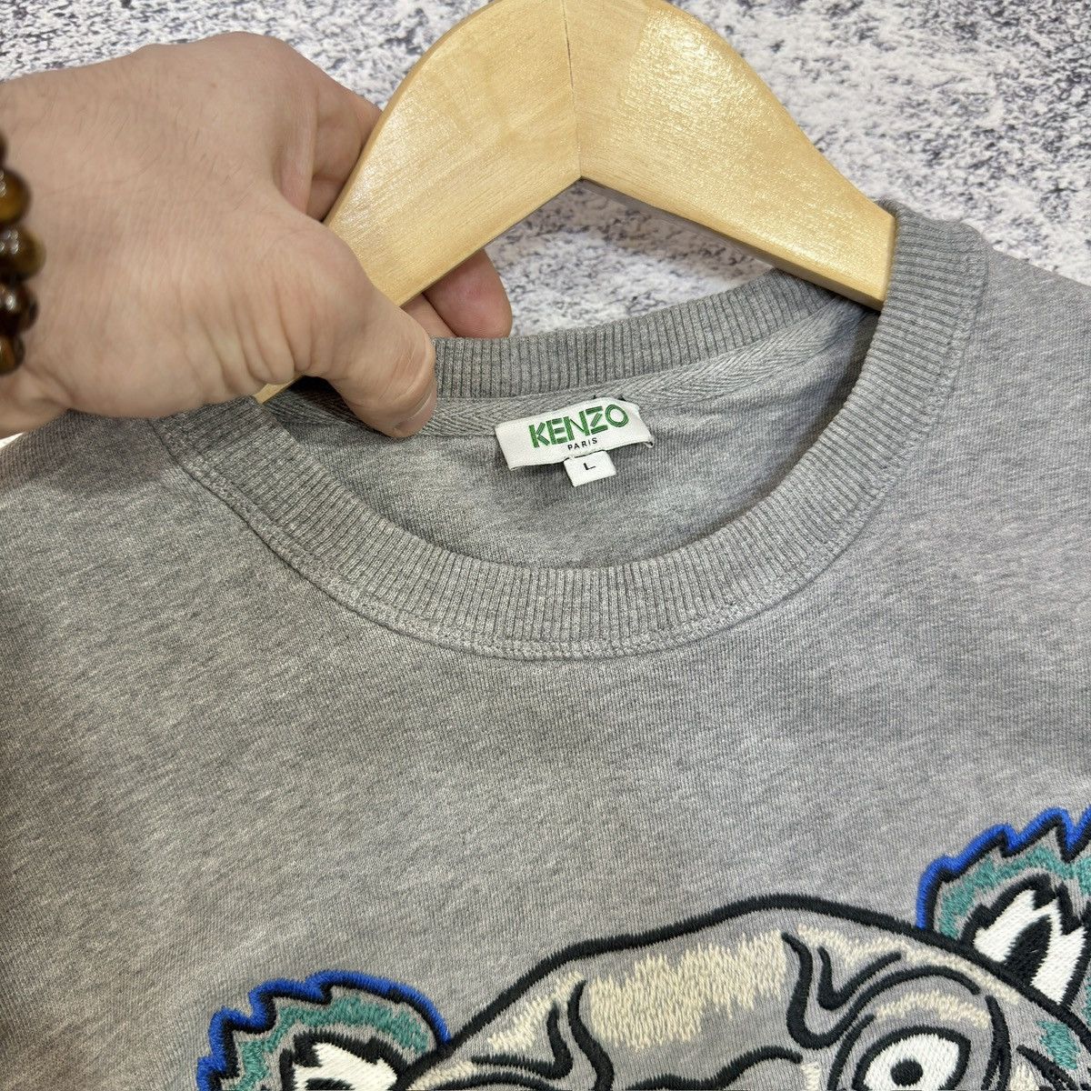 Kenzo Kenzo Mens Cotton Sweatshirt Embroidered Logo L size Size US L / EU 52-54 / 3 - 5 Thumbnail