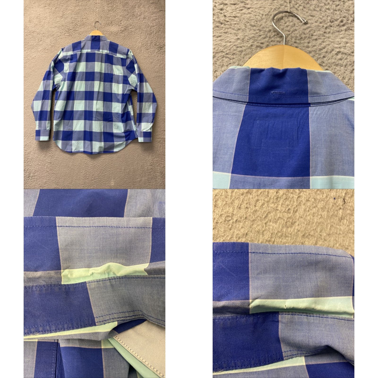 Bonobos Bonobos Shirt Mens XL blue Turquoise Plaid Cotton Casual Button-Up Collared Long Sleeve Size US XL / EU 56 / 4 - 8 Thumbnail