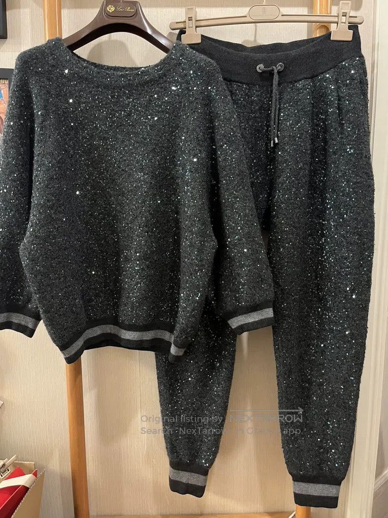 Brunello Cucinelli Brunello Cucinelli Starry Glitter Cashmere Set Size M / US 6-8 / IT 42-44 - 1 Thumbnail