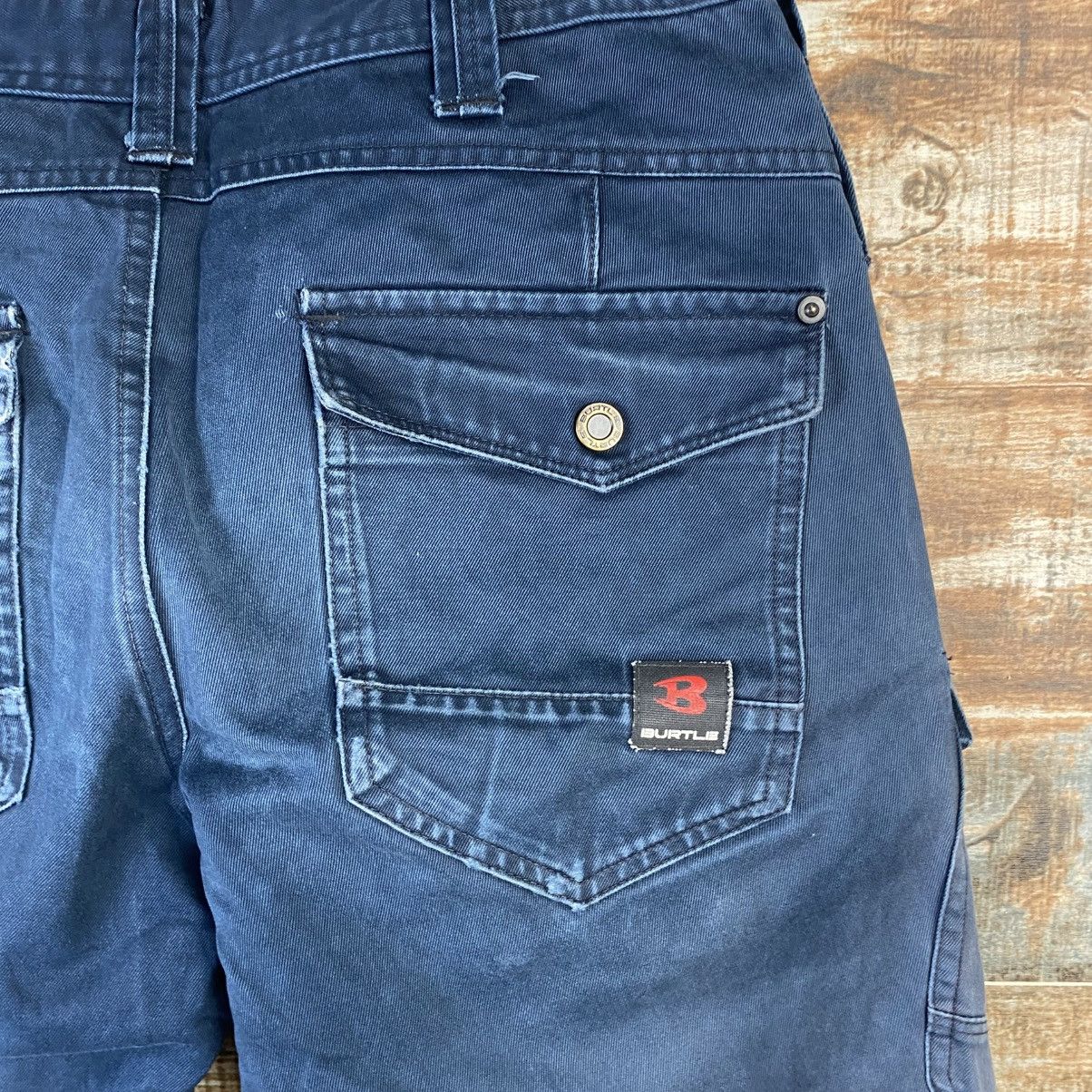 Japanese Brand DL Burtle Dark Blue Cargo Multipocket Pants #C944 Size US 27 - 19 Thumbnail