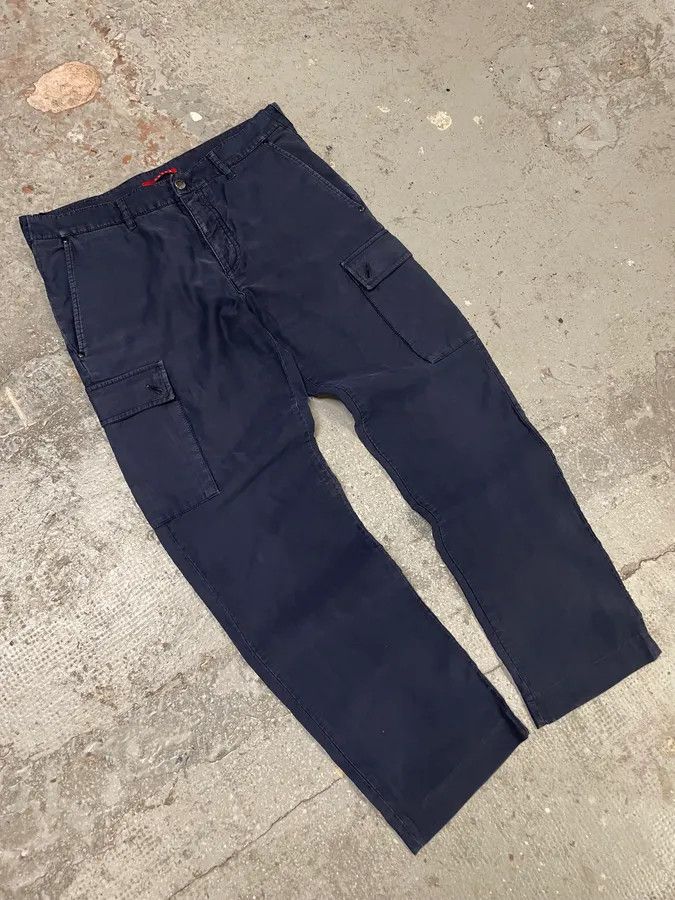 Prada × Vintage AW2006 Prada Navy Straight Relaxed Cargo Pants Size US 34 / EU 50 - 6 Thumbnail