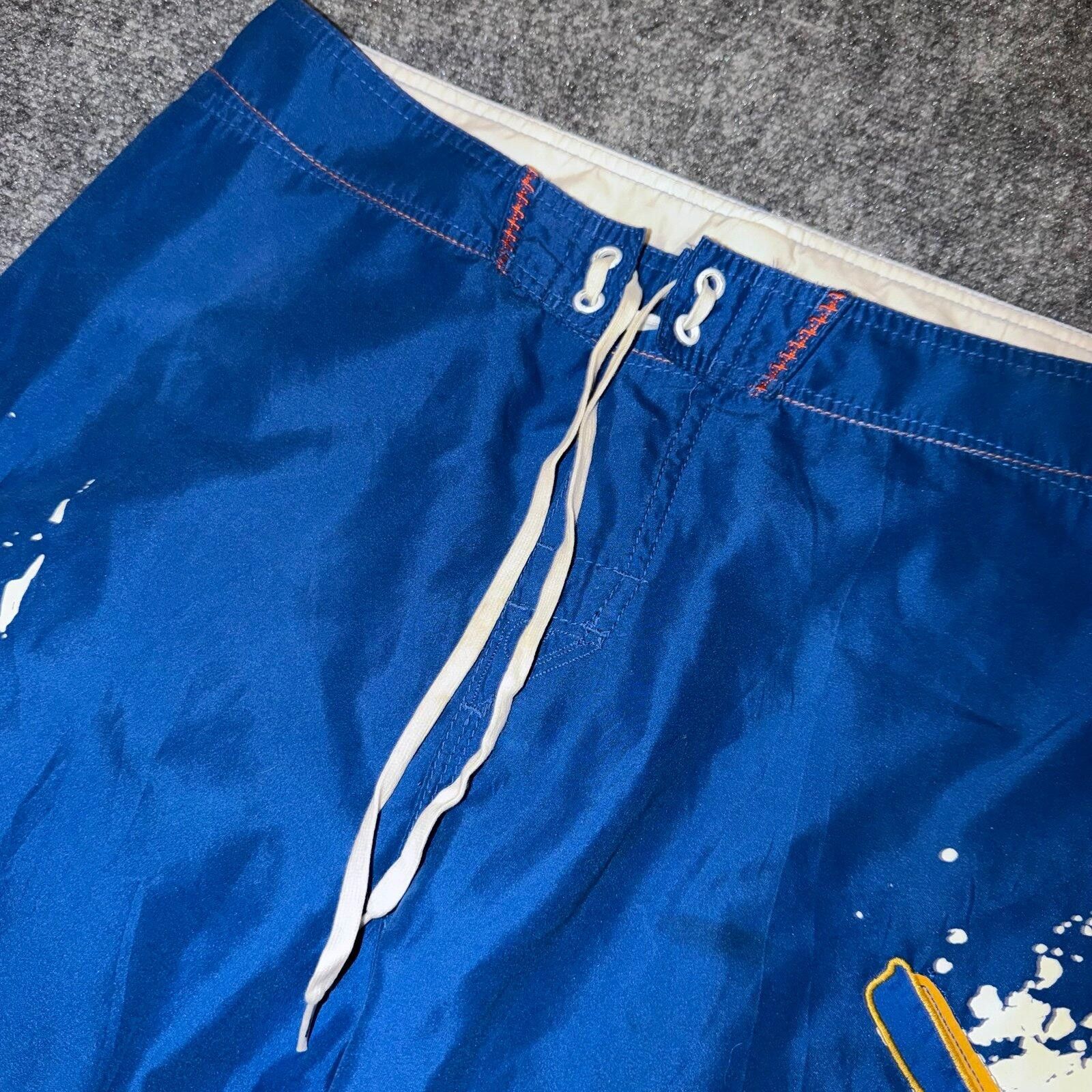 Quiksilver Quiksilver Grail Patch Blue Surf Board Shorts Mens MD Vtg Size US 32 / EU 48 - 3 Thumbnail