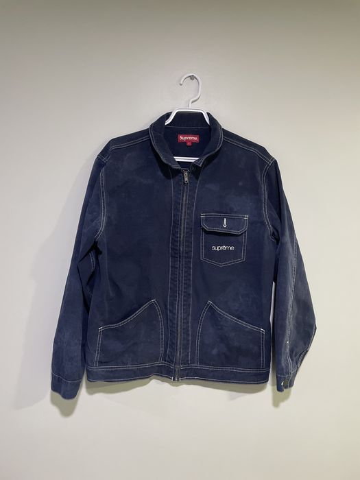 Supreme contrast stitch store work jacket