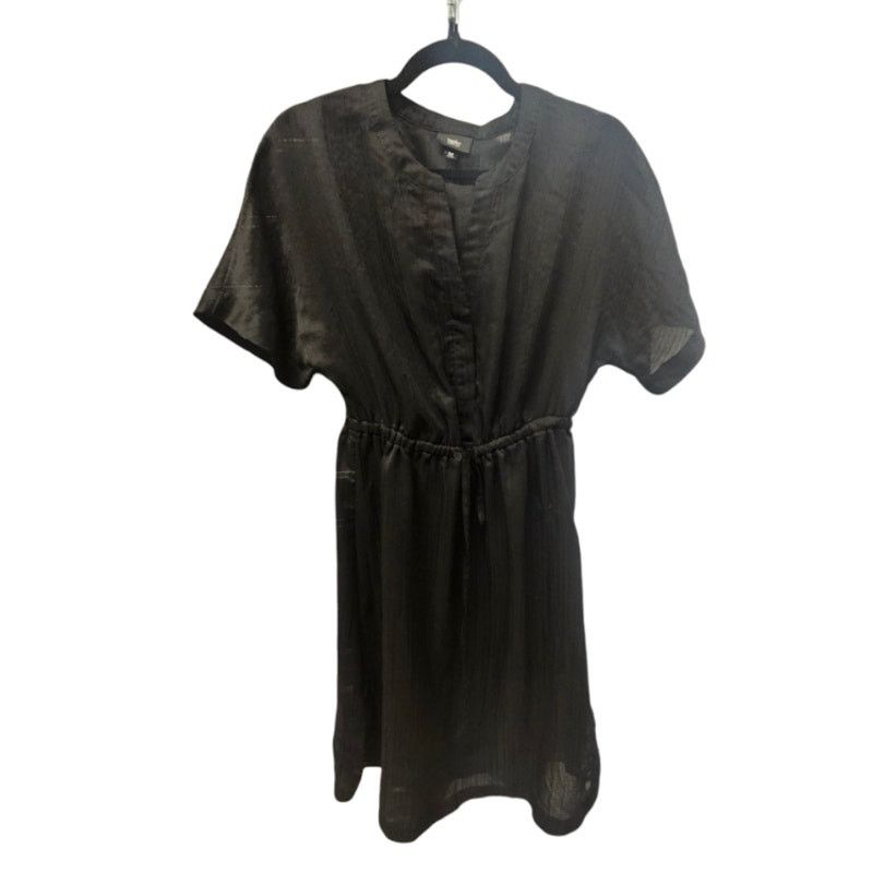 Mossimo Mossimo Shirt Dress V Neck Shortsleeve Elastic Waist Black M Size M / US 6-8 / IT 42-44 - 4 Thumbnail