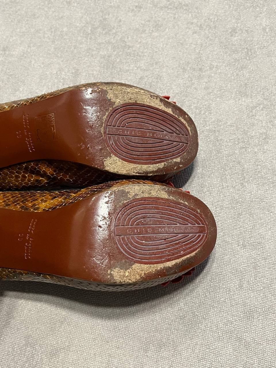 Other Chia Mihara Rare Flower Pump Heels Brown Leather Women`s Size US 8 / IT 38 - 12 Thumbnail