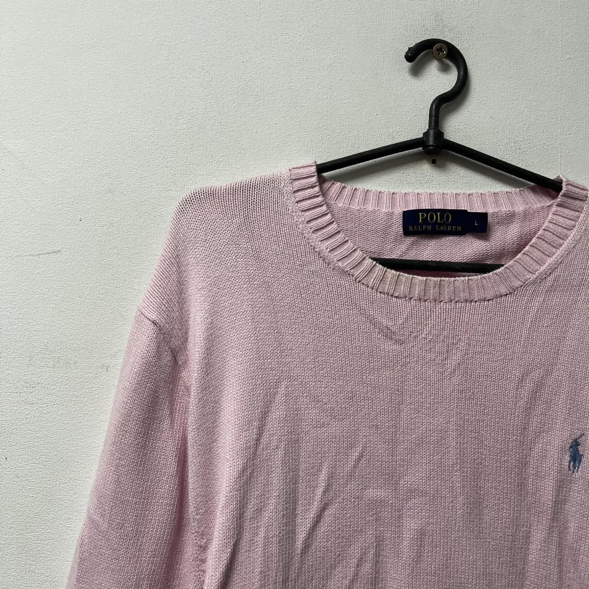 Ralph Lauren Vintage 90s Polo Ralph Lauren Sweater Pink Size US L / EU 52-54 / 3 - 3 Thumbnail