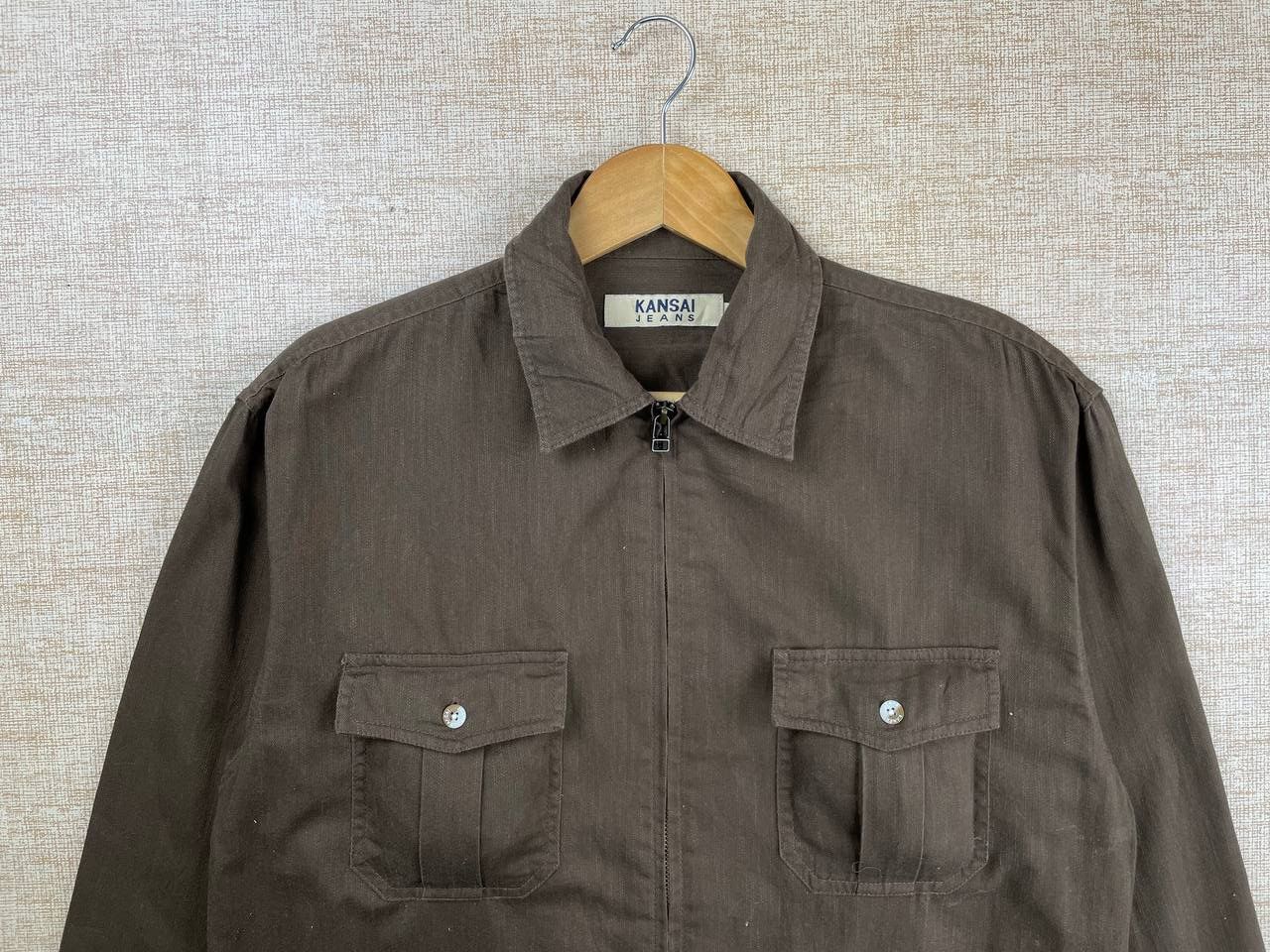 Japanese Brand × Kansai Yamamoto × Vintage Vintage Kansai Jeans Double Pocket Zipper Jacket Size US M / EU 48-50 / 2 - 9 Thumbnail