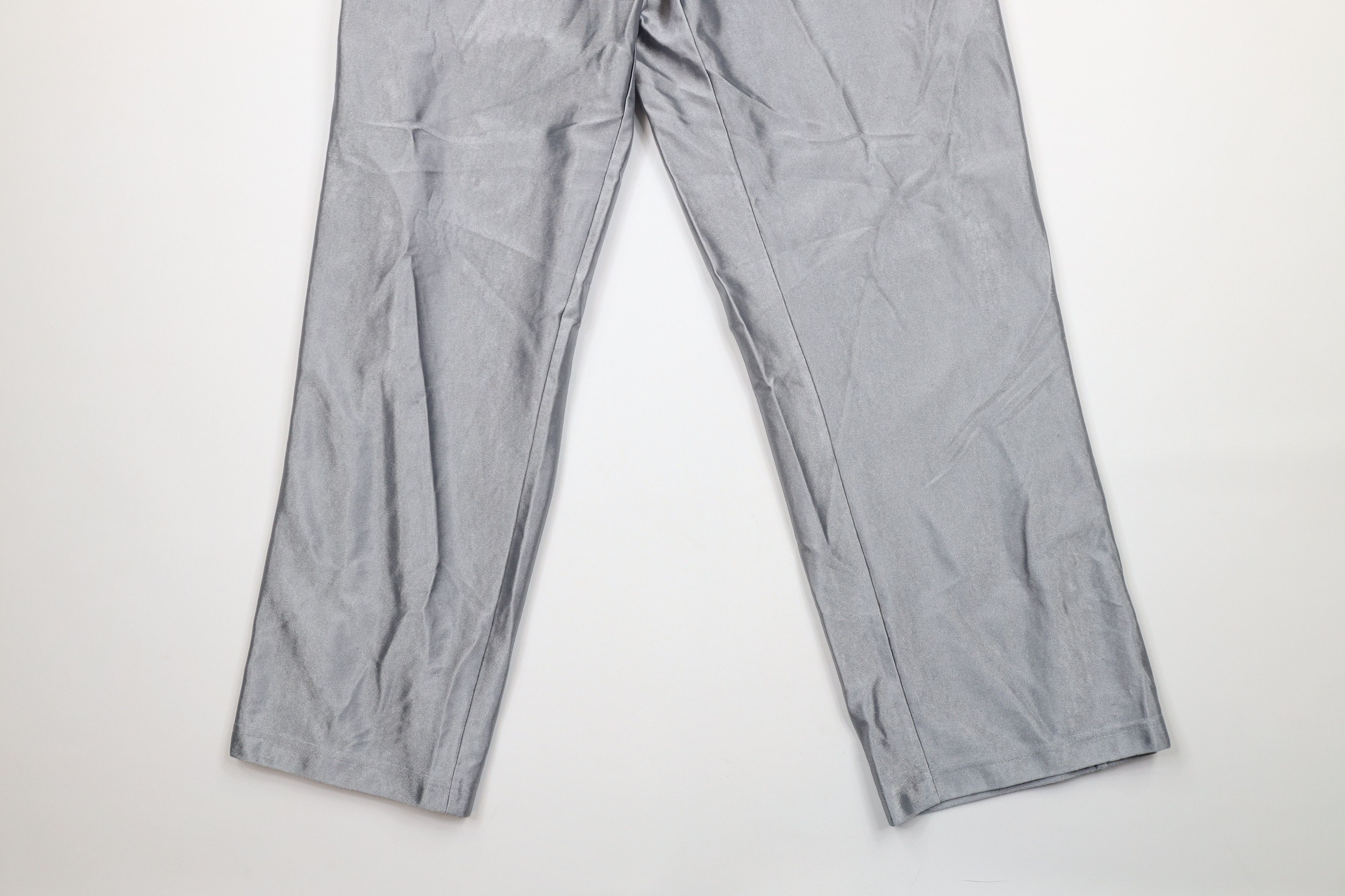 Adidas × Vintage Vintage Adidas Striped Wide Leg Tearaway Sweatpants Silver Size US 32 / EU 48 - 4 Thumbnail
