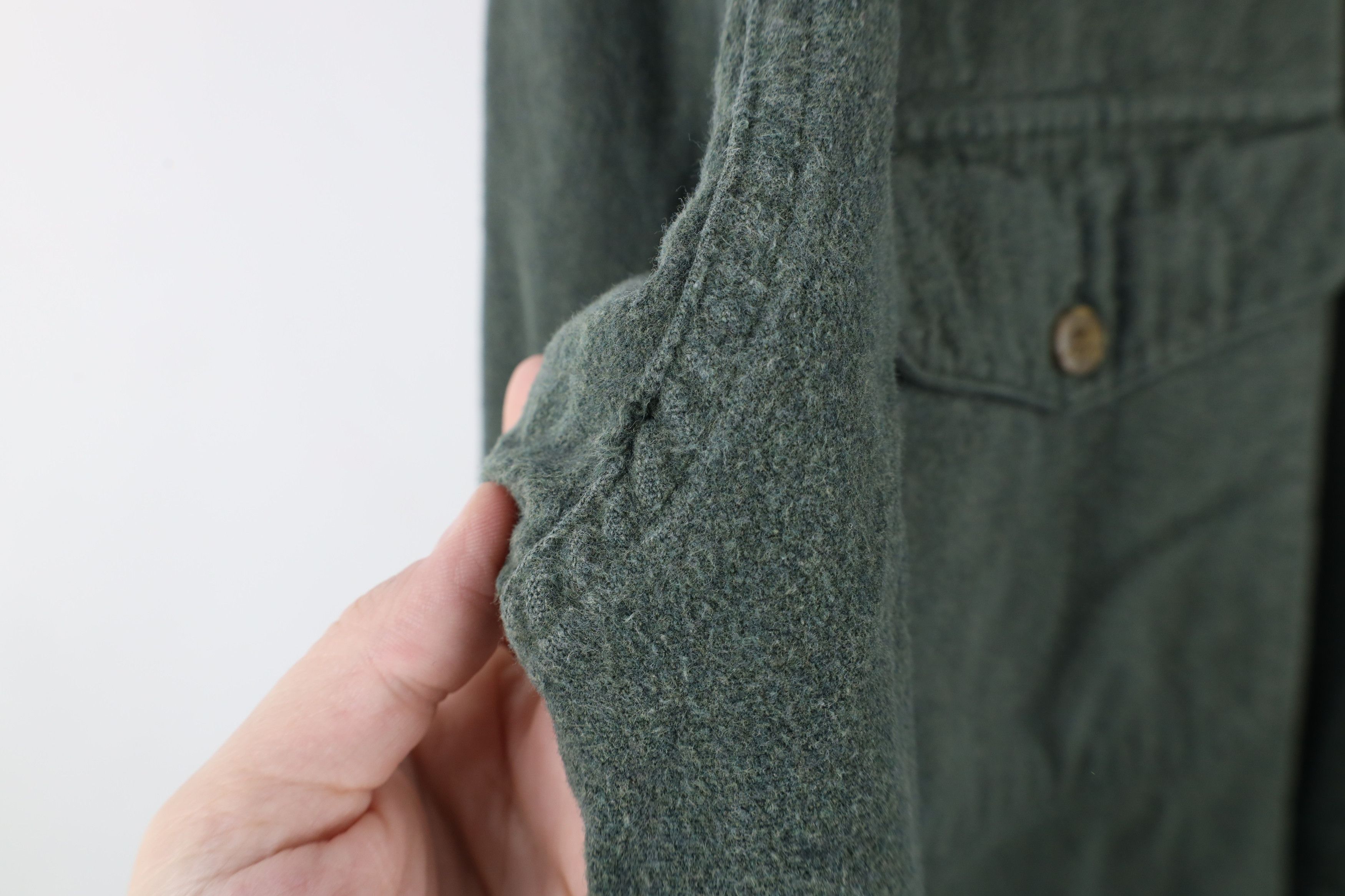 Vintage Vintage 90s Streetwear Chamois Cloth Button Shirt Green Size US XL / EU 56 / 4 - 5 Thumbnail
