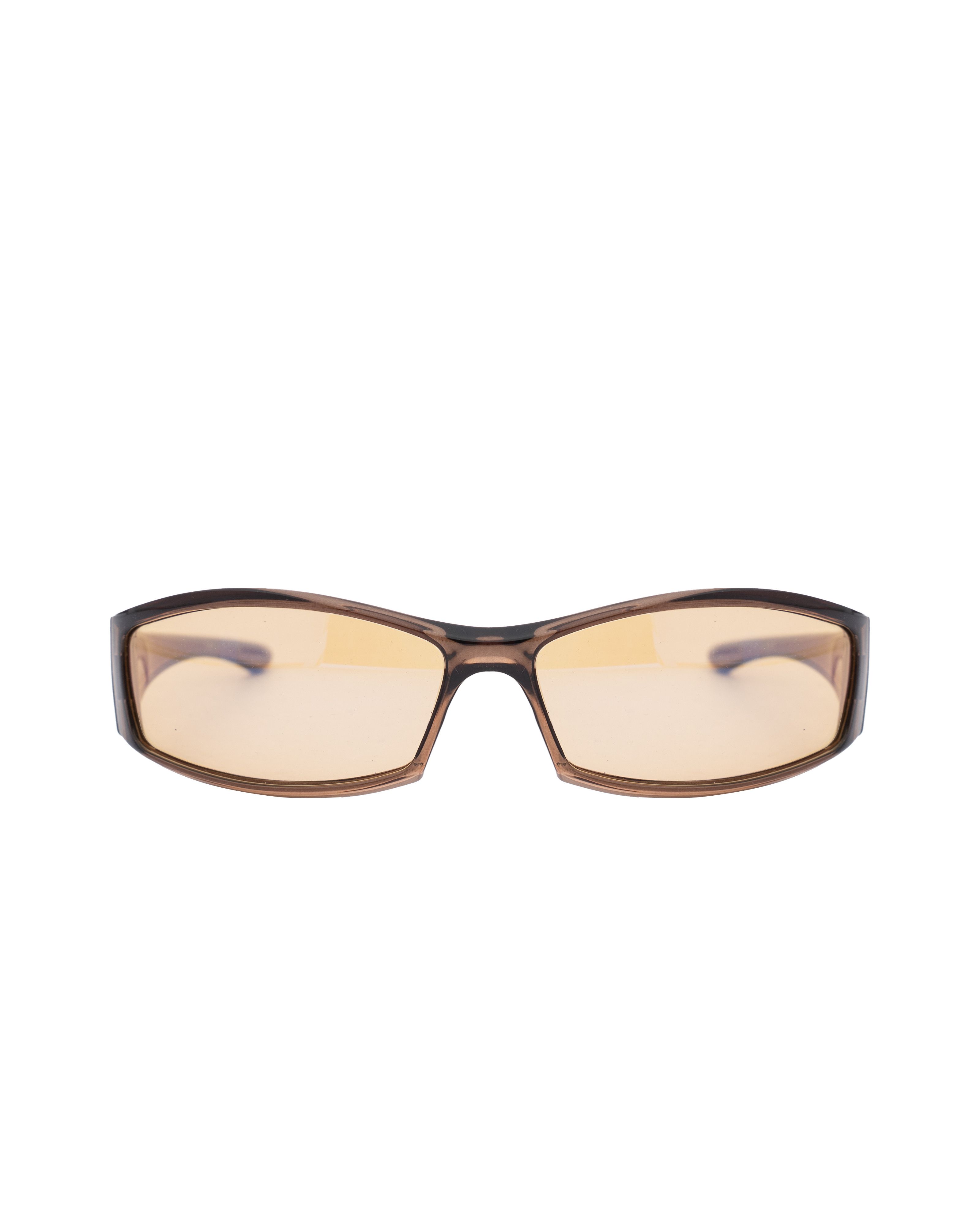 Valentino Oliver by Valentino 90's Transparent Brown Flat Sunglasses Size ONE SIZE - 1 Thumbnail