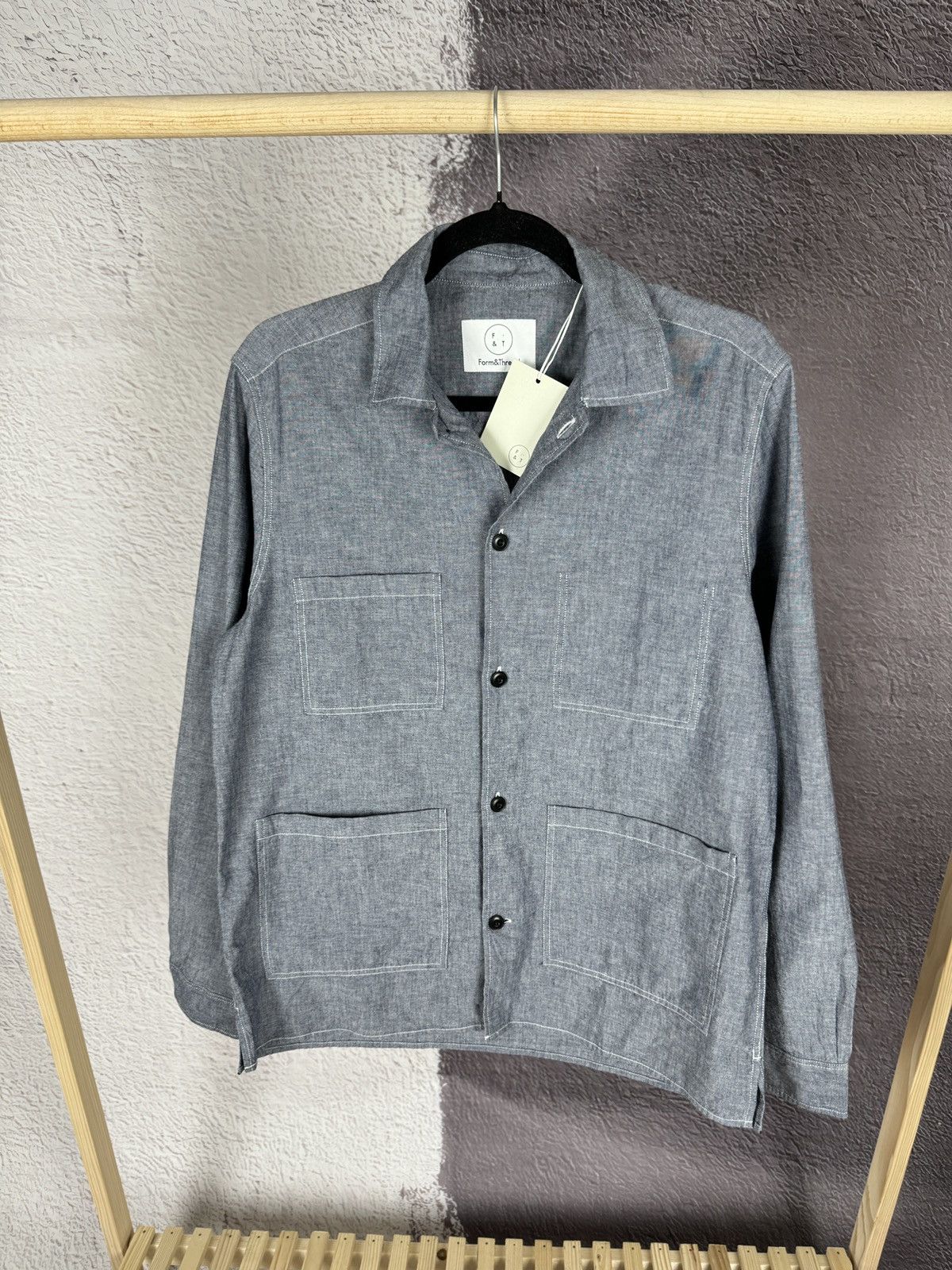 Other Form & Thread Chambray Atelier Overshirt Blue Size US S / EU 44-46 / 1 - 1 Thumbnail