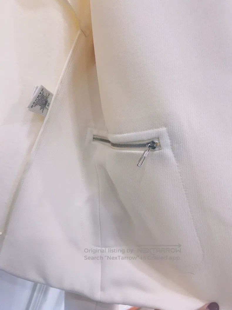 Hermes Hermes Cream-colored women's stand-collar fitted equestria Size XS / US 0-2 / IT 36-38 - 4 Thumbnail