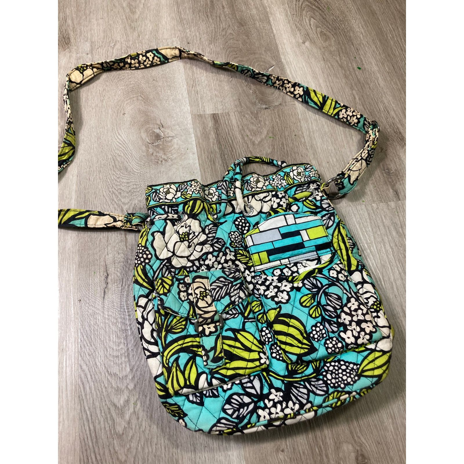 Vera Bradley Vera Bradley Island Blooms Cinch-Top Backpack Multicolored Size ONE SIZE - 8 Thumbnail