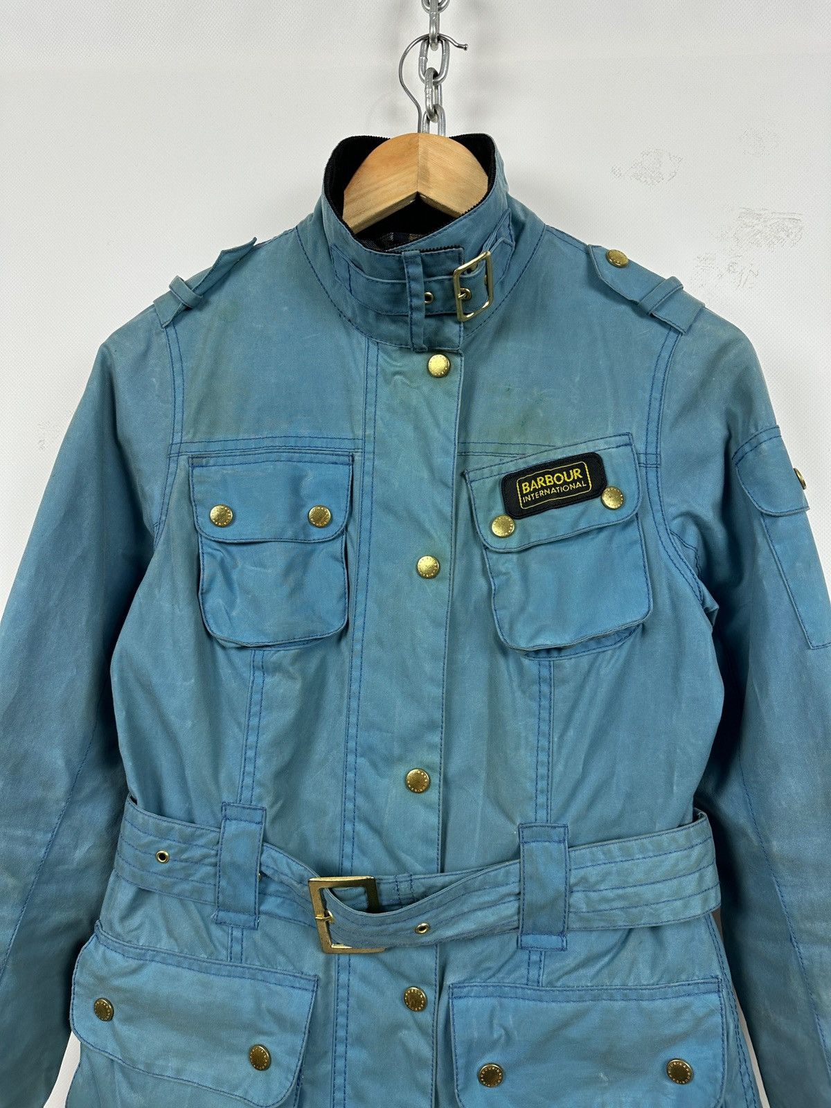 Barbour Vintage Barbour Blue Summer Wax International Coat Jacket Size S / US 4 / IT 40 - 5 Thumbnail