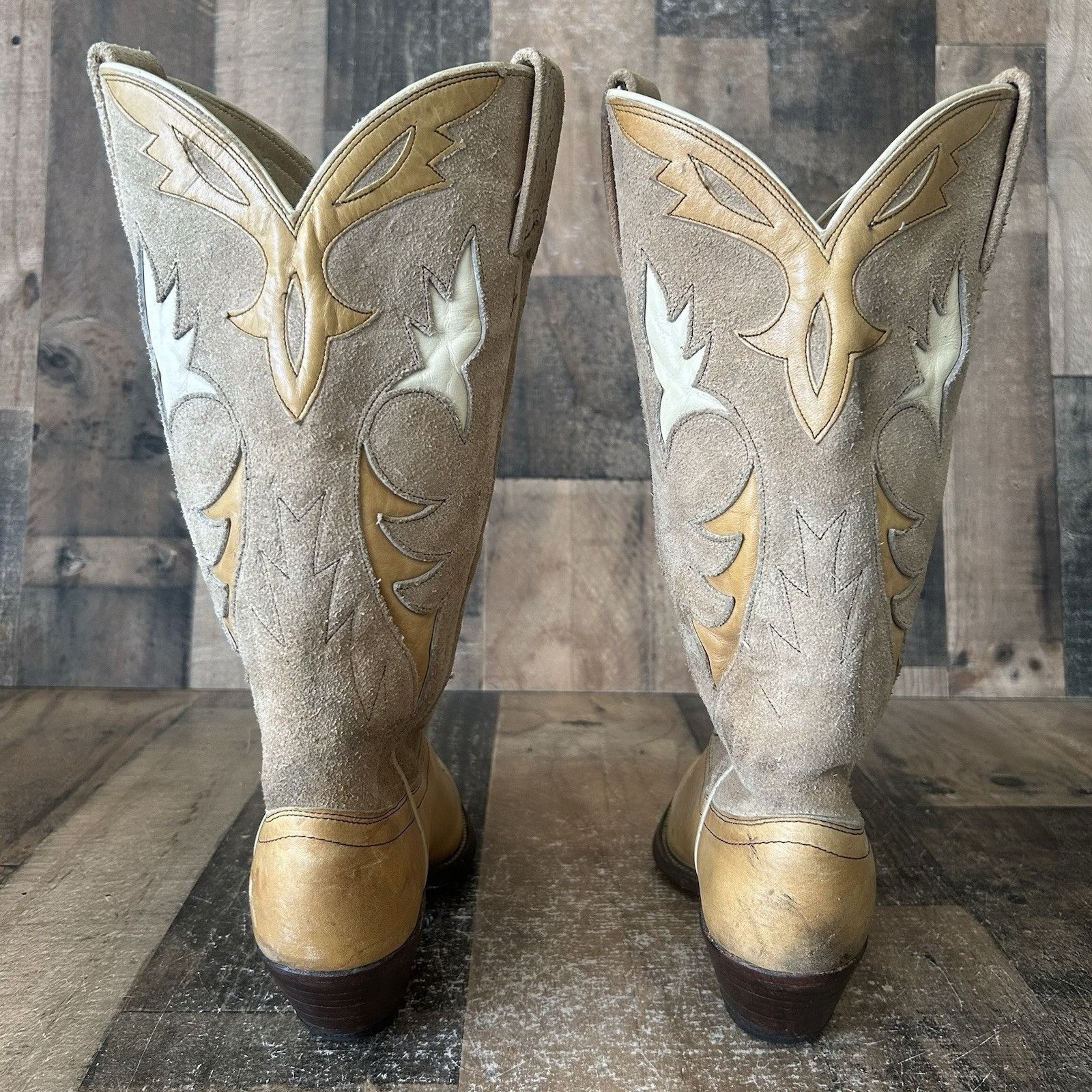 Dan Post Dan Post 4231 Suede Leather Inlay Cowboy Boots Womens 7.5 C Size US 7.5 / IT 37.5 - 8 Thumbnail