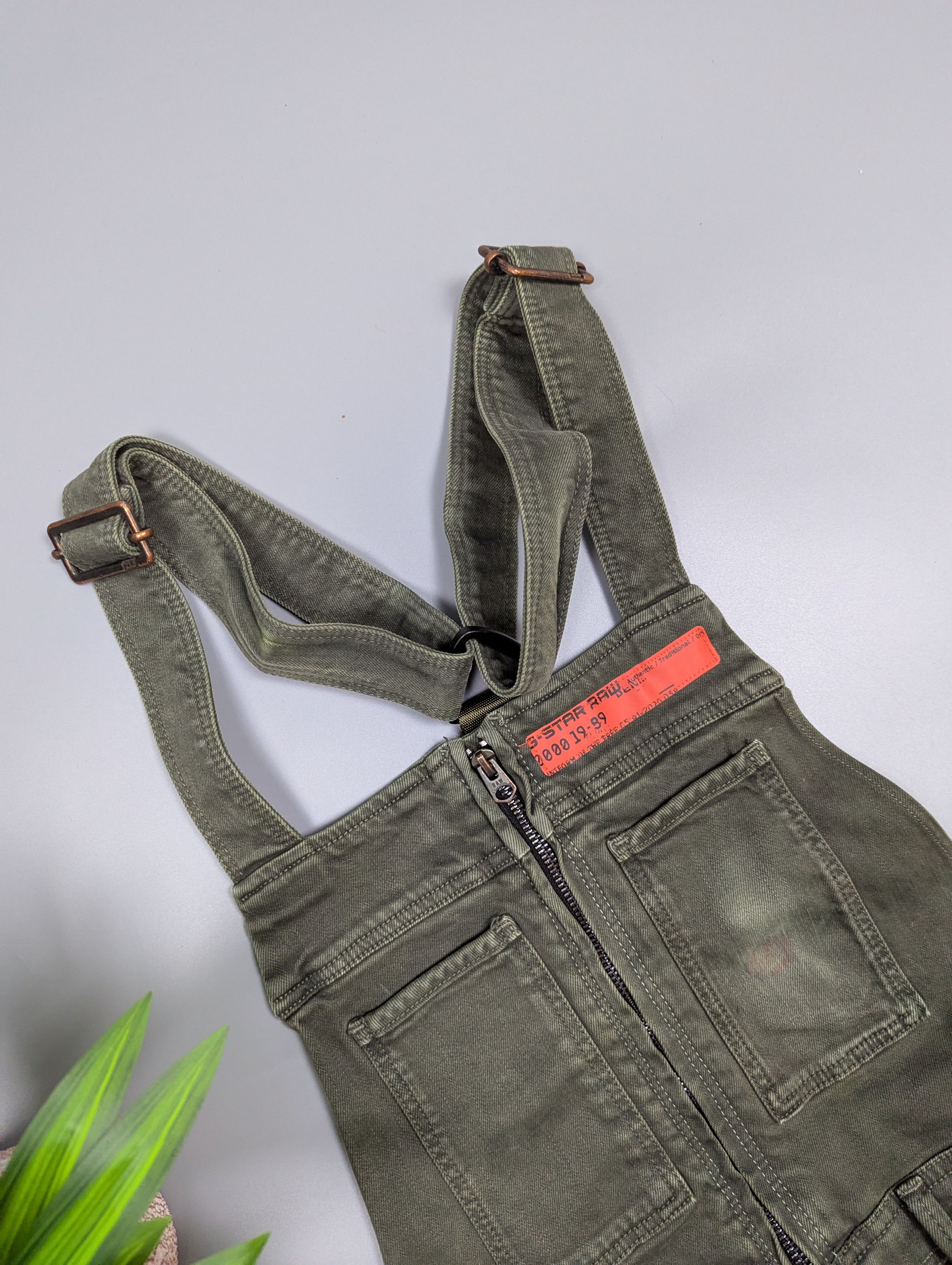 G-Star G-Star RAW Women’s Slim Olive Green Denim Dungaree Jumpsuit Size 27" / US 4 / IT 40 - 9 Thumbnail
