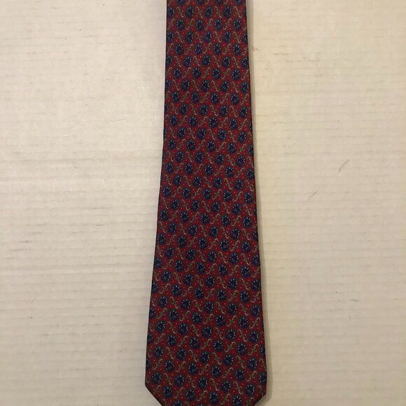 Christian Dior Monsieur Christian Dior men's new red 100%silk tie 3 1/2" X 58" Size ONE SIZE - 1 Thumbnail