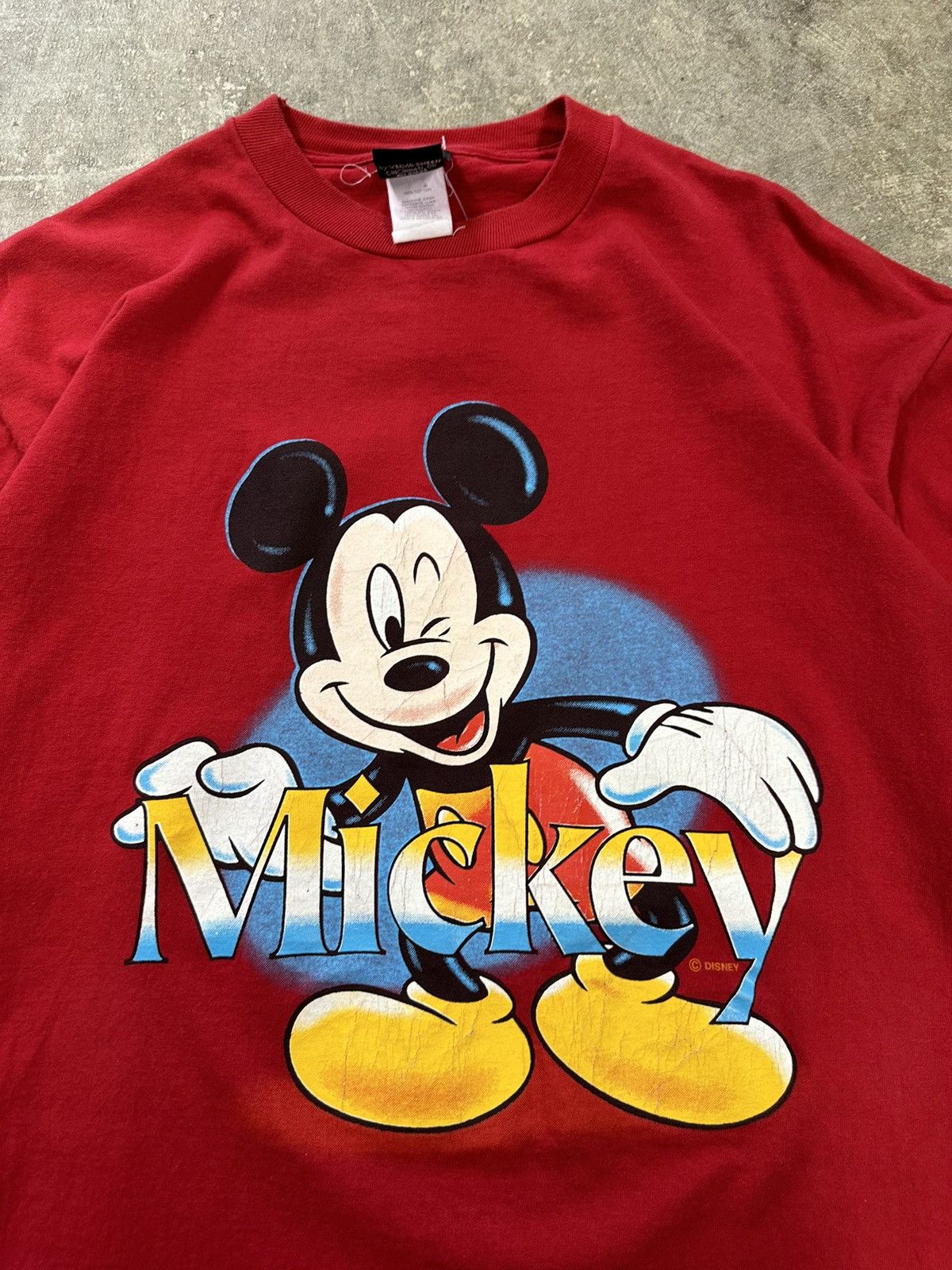 Disney Vintage 90s Disney Mickey Mouse Cartoon T-Shirt Size US XL / EU 56 / 4 - 4 Thumbnail