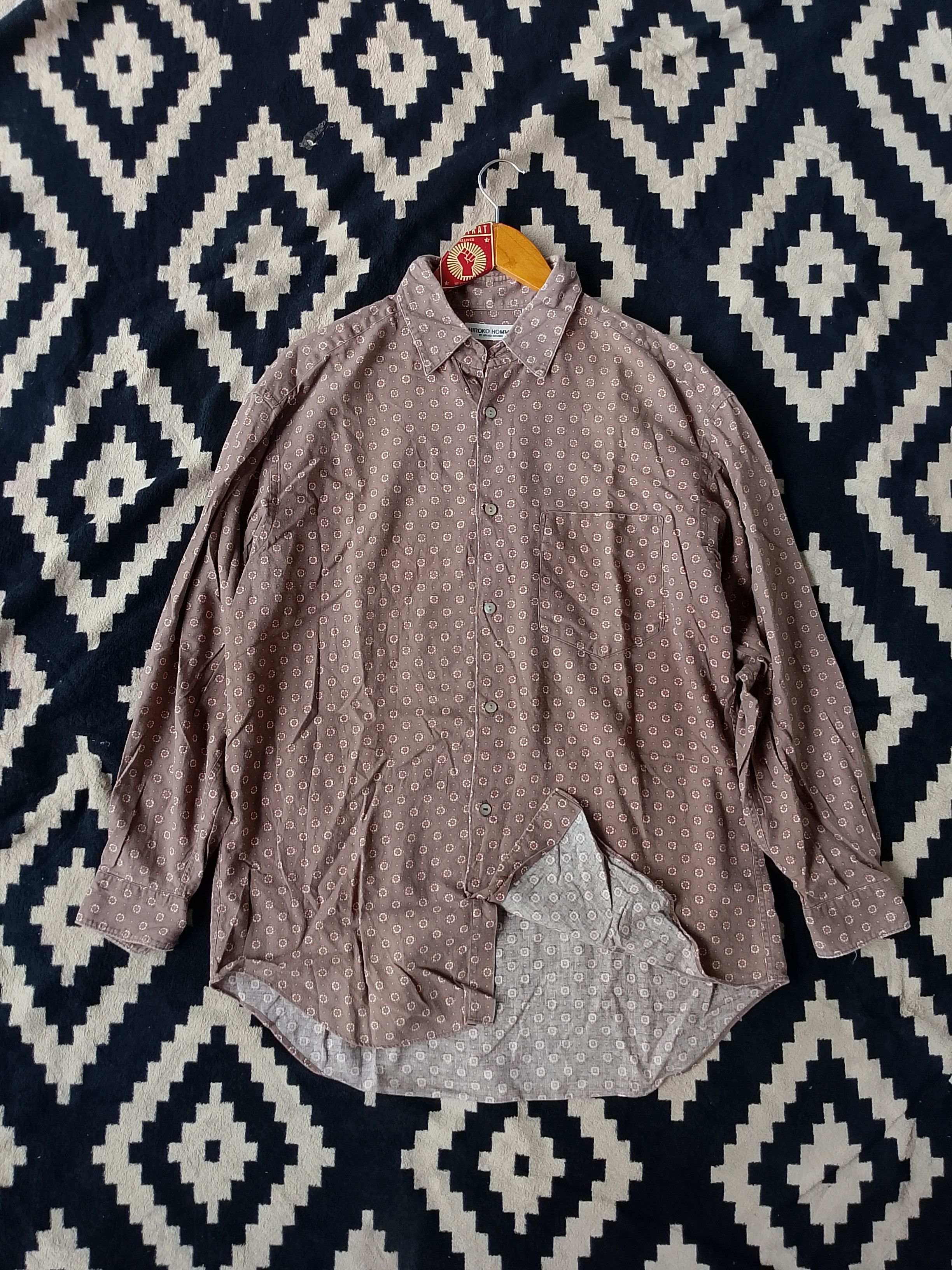 Hiroko Koshino Homme Vintage Hiroko Koshino Homme Paisley Avantgarde Shirt Size US XL / EU 56 / 4 - 2 Thumbnail