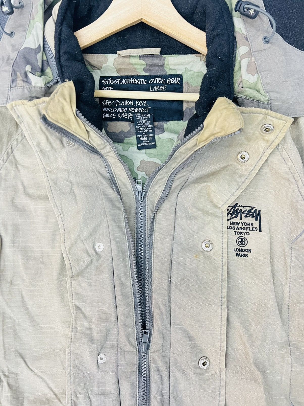 Stussy Authentic Stussy Outer Gear Camouflage Parka Jacket Size US L / EU 52-54 / 3 - 12 Thumbnail