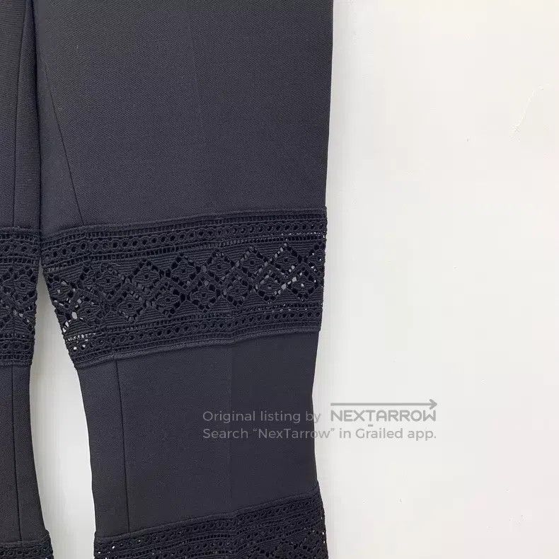 Alexander McQueen Alexander Mcqueen Black hollow stitched wool casual trouse Size 24" / US 00 / IT 34 - 4 Thumbnail
