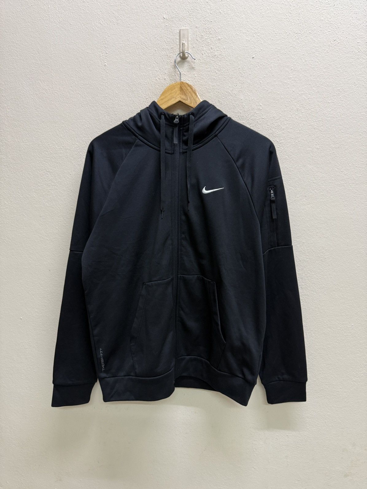 Nike NIKE SWOOSH THERMA FIT ZIPPER BLACK SWEATER HOODIE Size US M / EU 48-50 / 2 - 19 Thumbnail