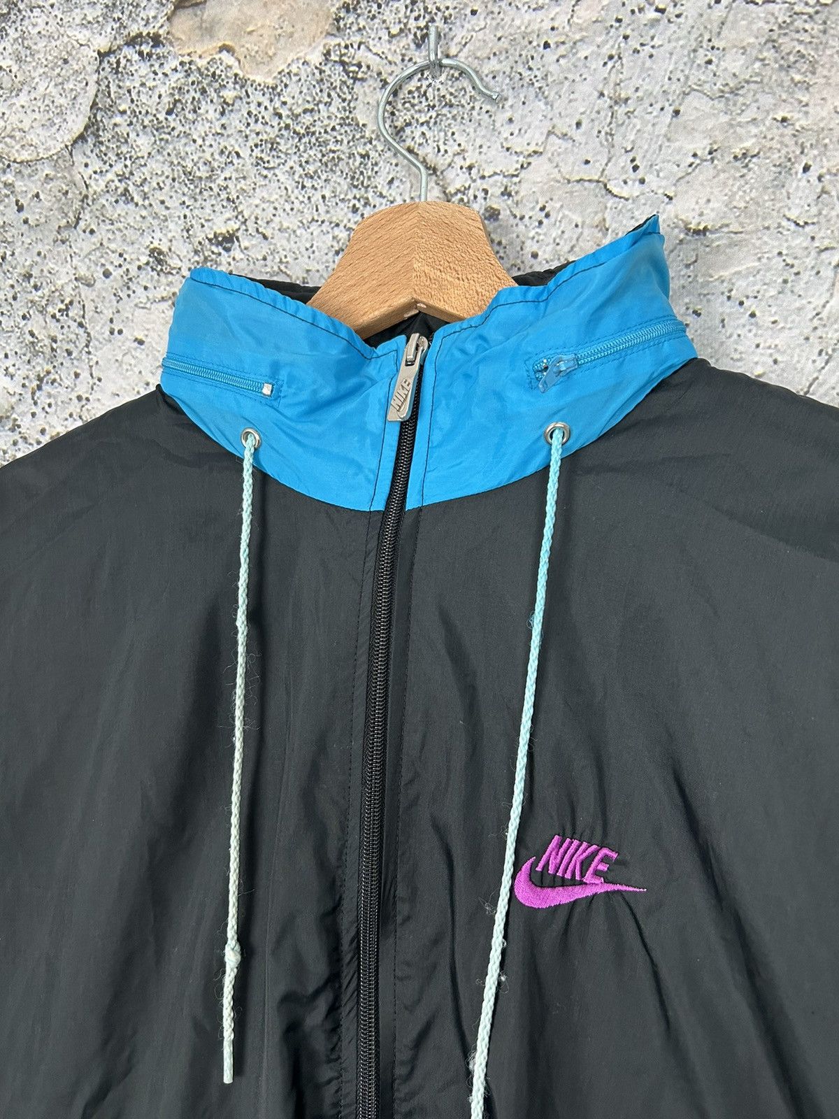 Nike × Vintage Vintage Nike 90s Grey Tag Nylon Gorpcore Sweatshirt Size US L / EU 52-54 / 3 - 4 Thumbnail