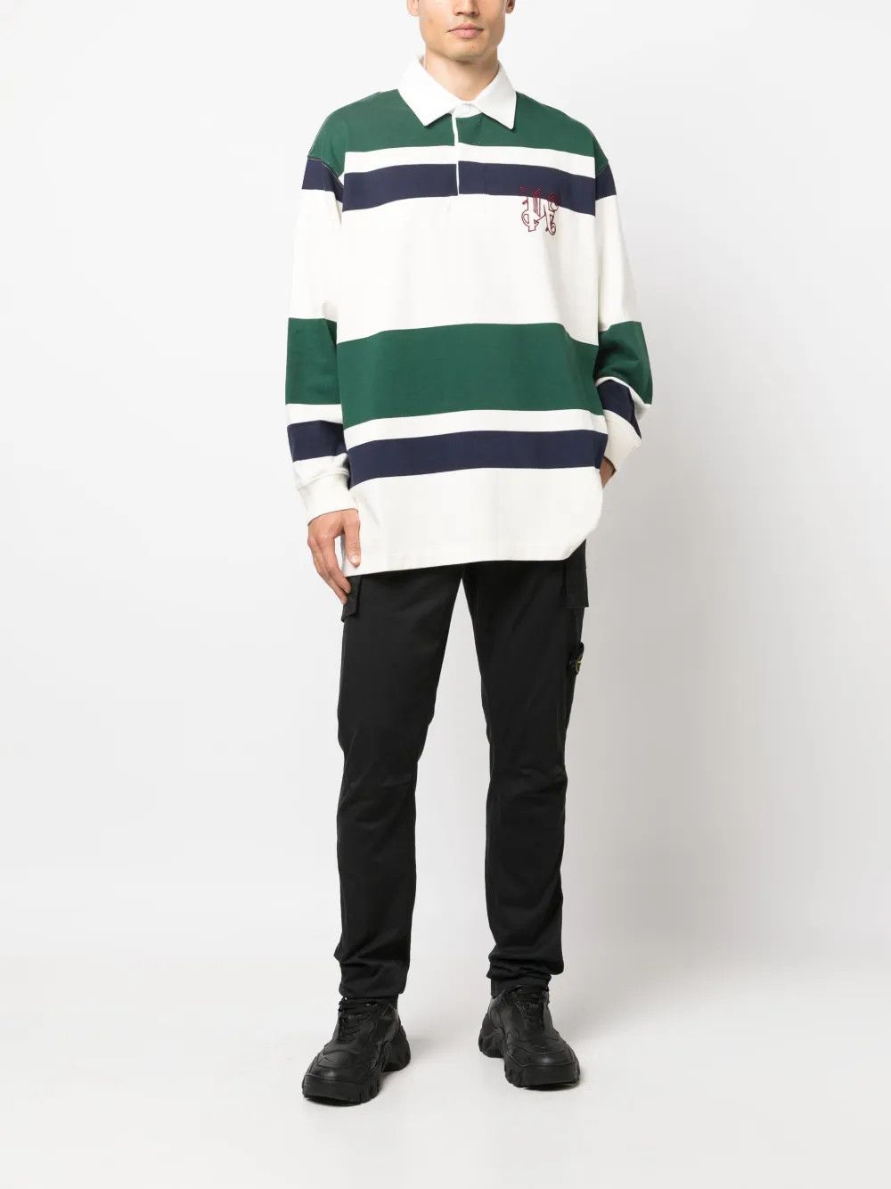 Palm Angels o1y0325 Logo Polo Shirt in Multicolor Size US XS / EU 42 / 0 - 5 Thumbnail
