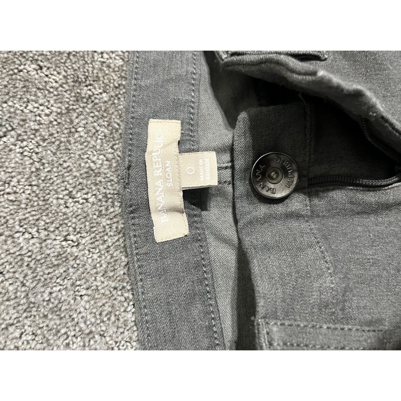 Banana Republic VINTAGE Banana Republic Sloan Slim Fit Gray Solid Ankle Denim Jeans Size 0 Womens Size 25" / US 0 / IT 36 - 5 Thumbnail