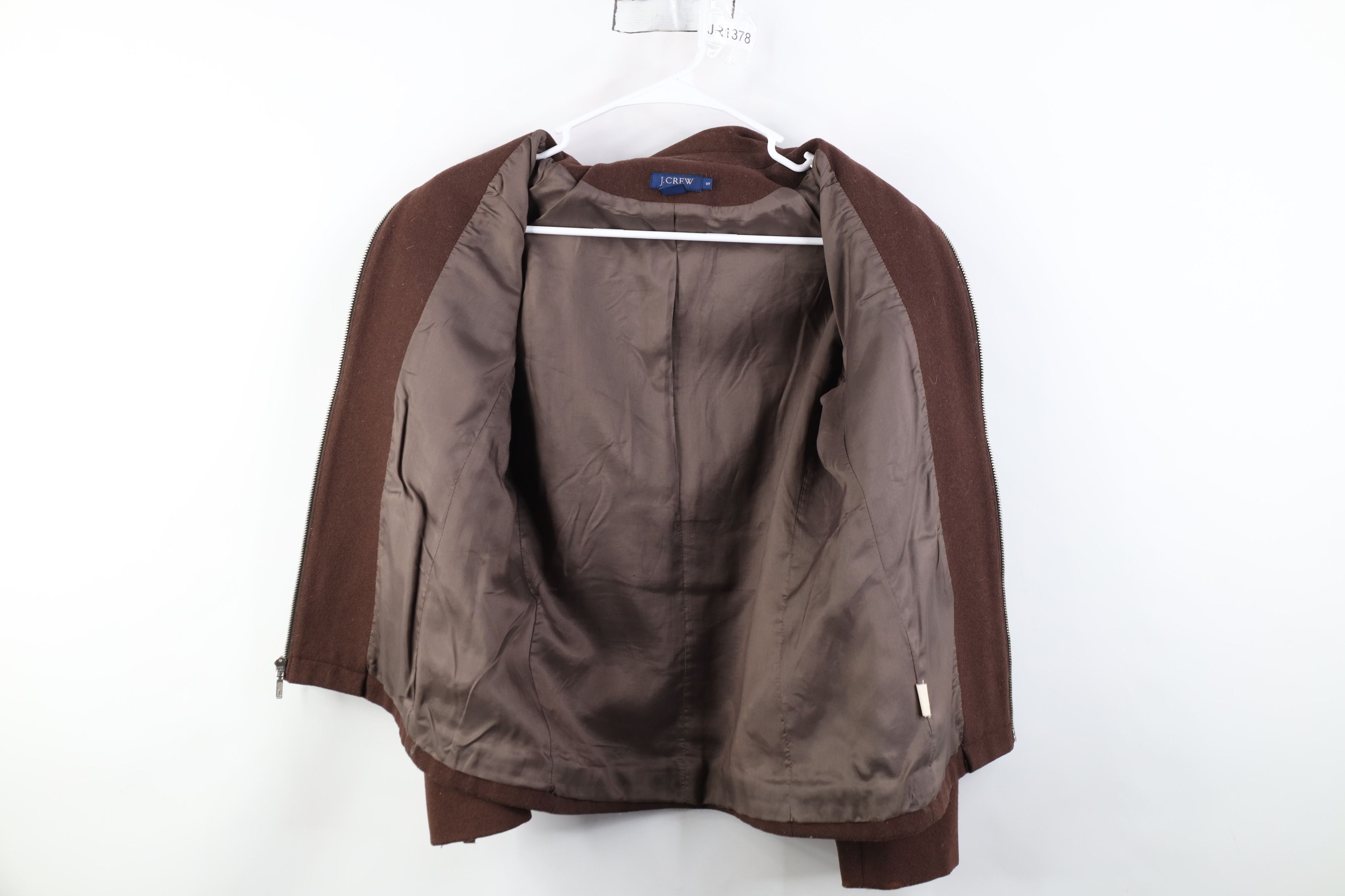 J.Crew Vintage 90s J Crew Wool Full Zip Bomber Jacket Brown Size S / US 4 / IT 40 - 9 Thumbnail