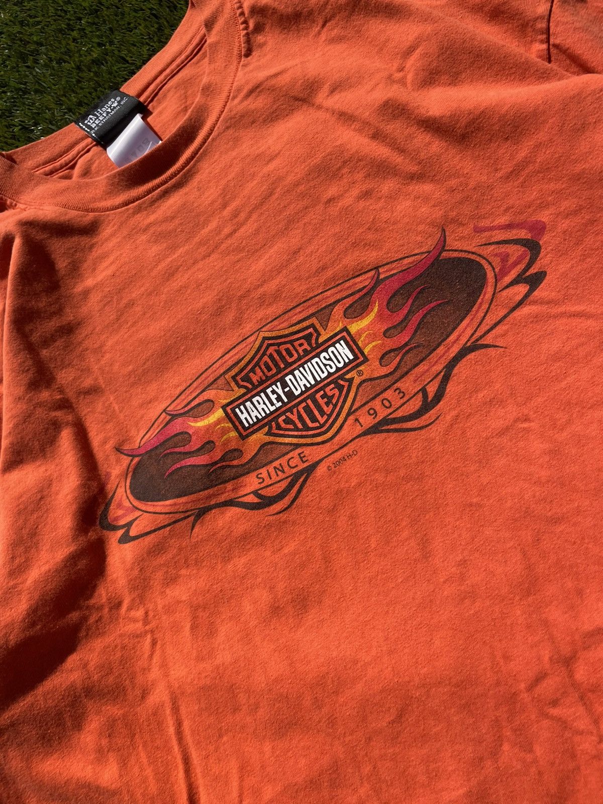 Harley Davidson Y2K HARLEY DAVIDSON FLAME SLEEVE TEE Size US XXL / EU 58 / 5 - 3 Thumbnail