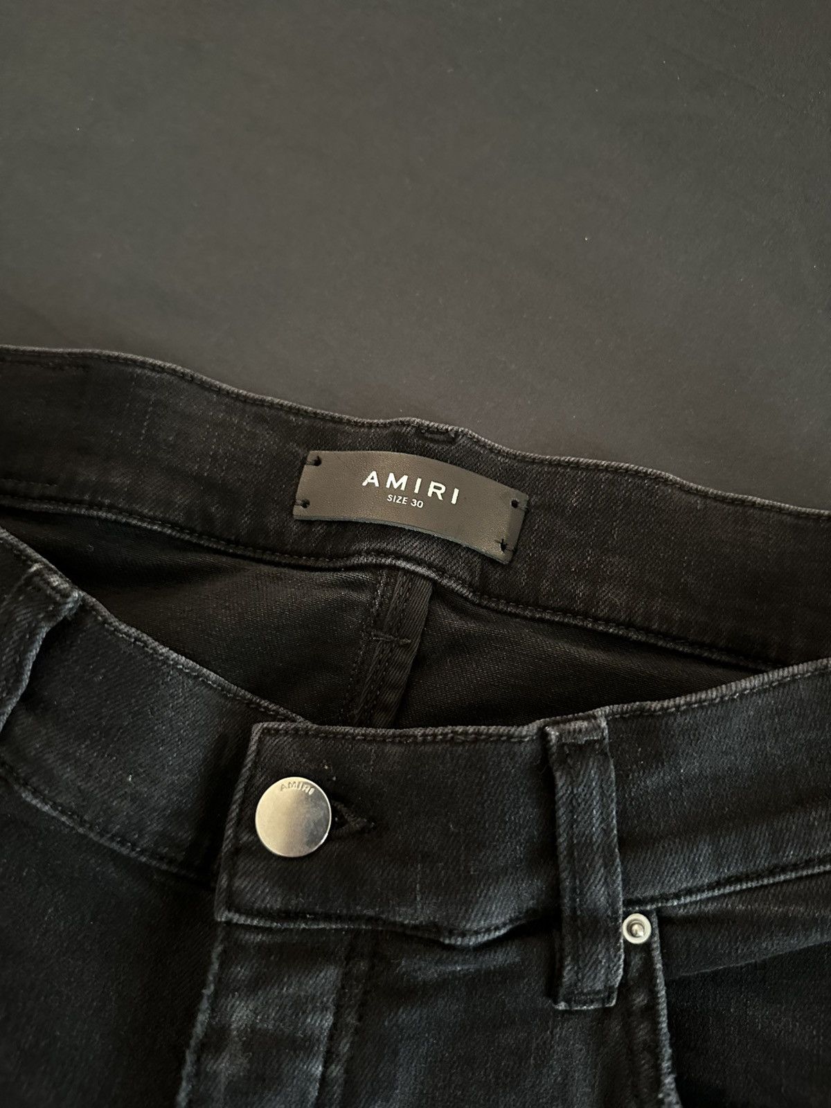 Amiri Amiri Varsity Logo Repair Skinny Jeans Size US 30 / EU 46 - 6 Thumbnail