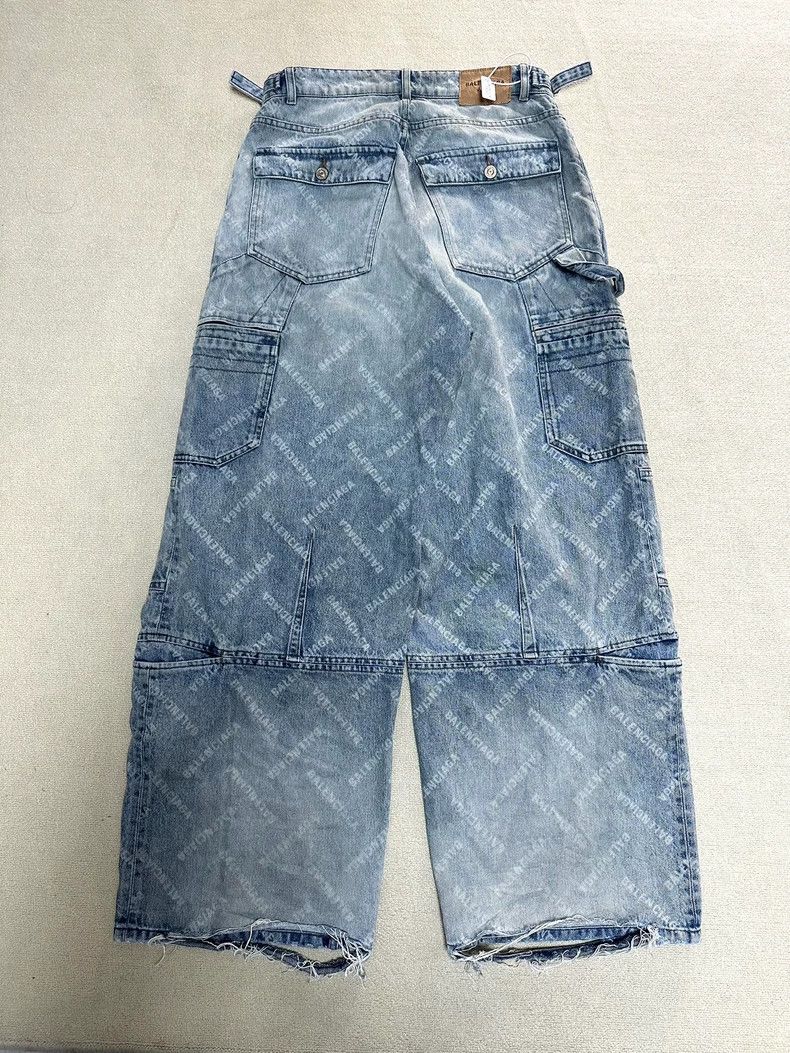 Balenciaga Balenciaga size s 24 SS bullet screen cargo full print logg Size US 30 / EU 46 - 3 Thumbnail