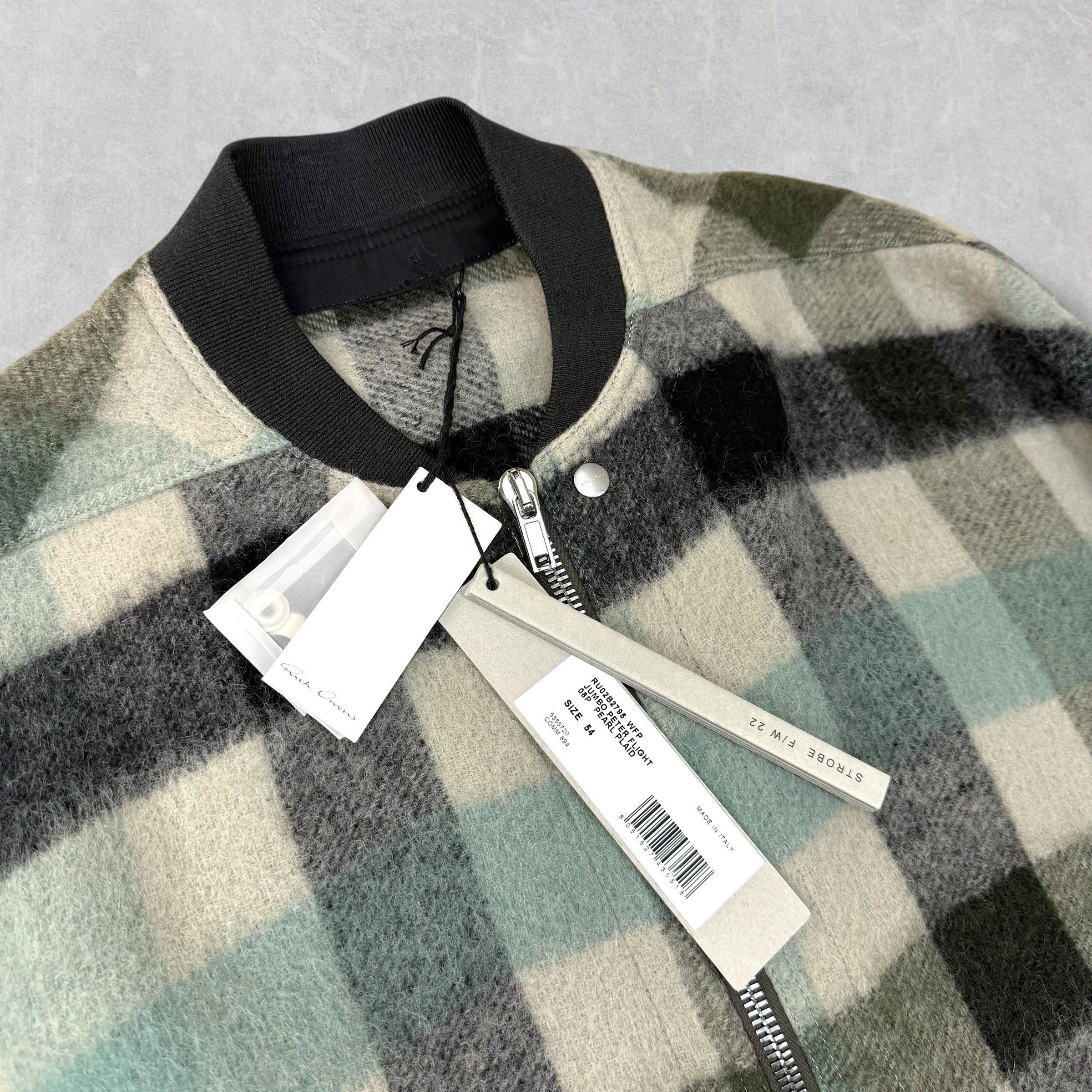 Rick Owens Rick Owens Jumbo Peter Flight Pearl Plaid Jacket 44 (XL) Size US XL / EU 56 / 4 - 3 Thumbnail