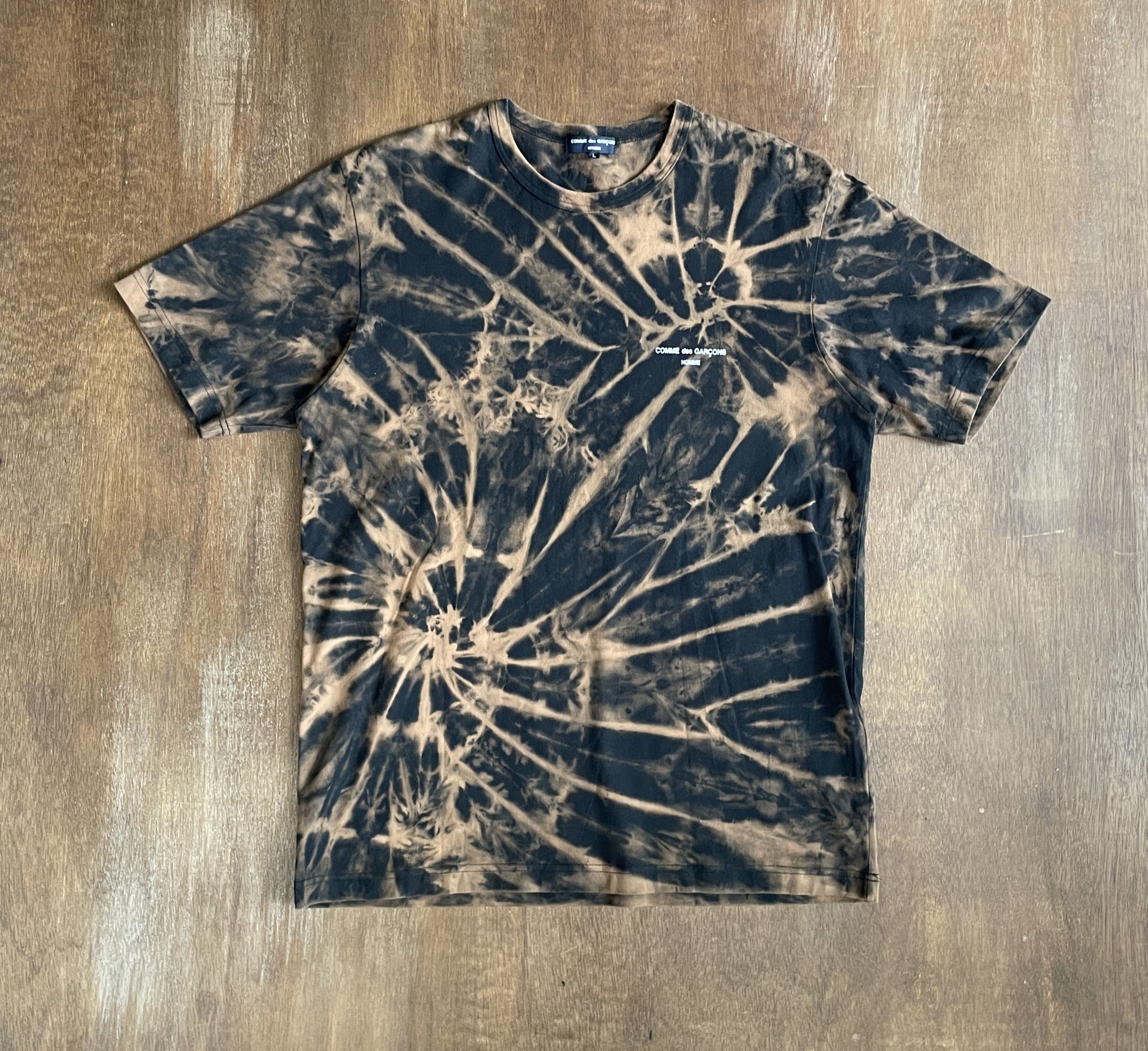 Comme Des Garçons Homme Black Tie Dye T-Shirt, Men's