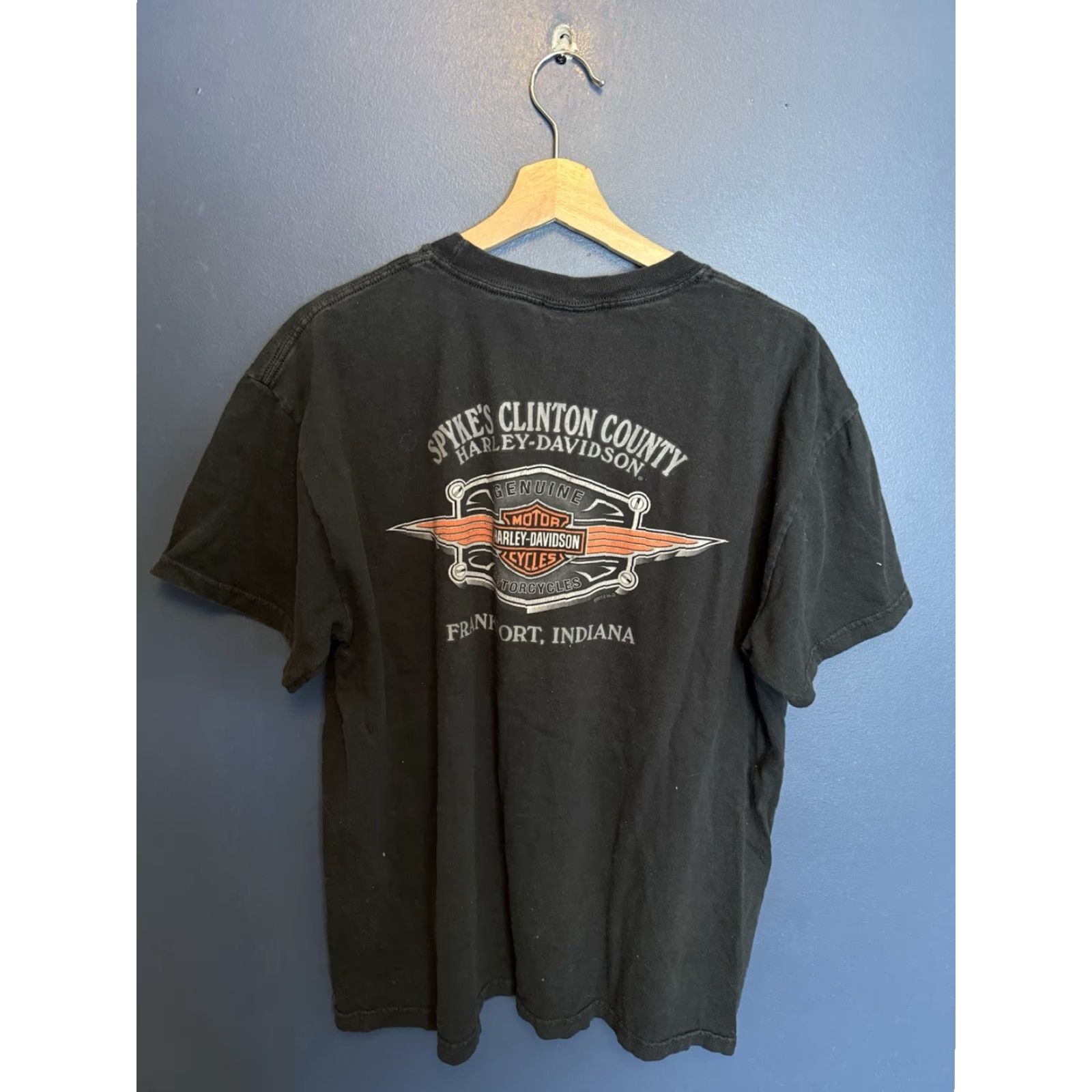 Harley Davidson Harley-Davidson Shirt T-Shirt Black Biker Large L Men Mens 26in 21in Shirt Tee Shirt 8/10 Y2K Size US L / EU 52-54 / 3 - 4 Thumbnail