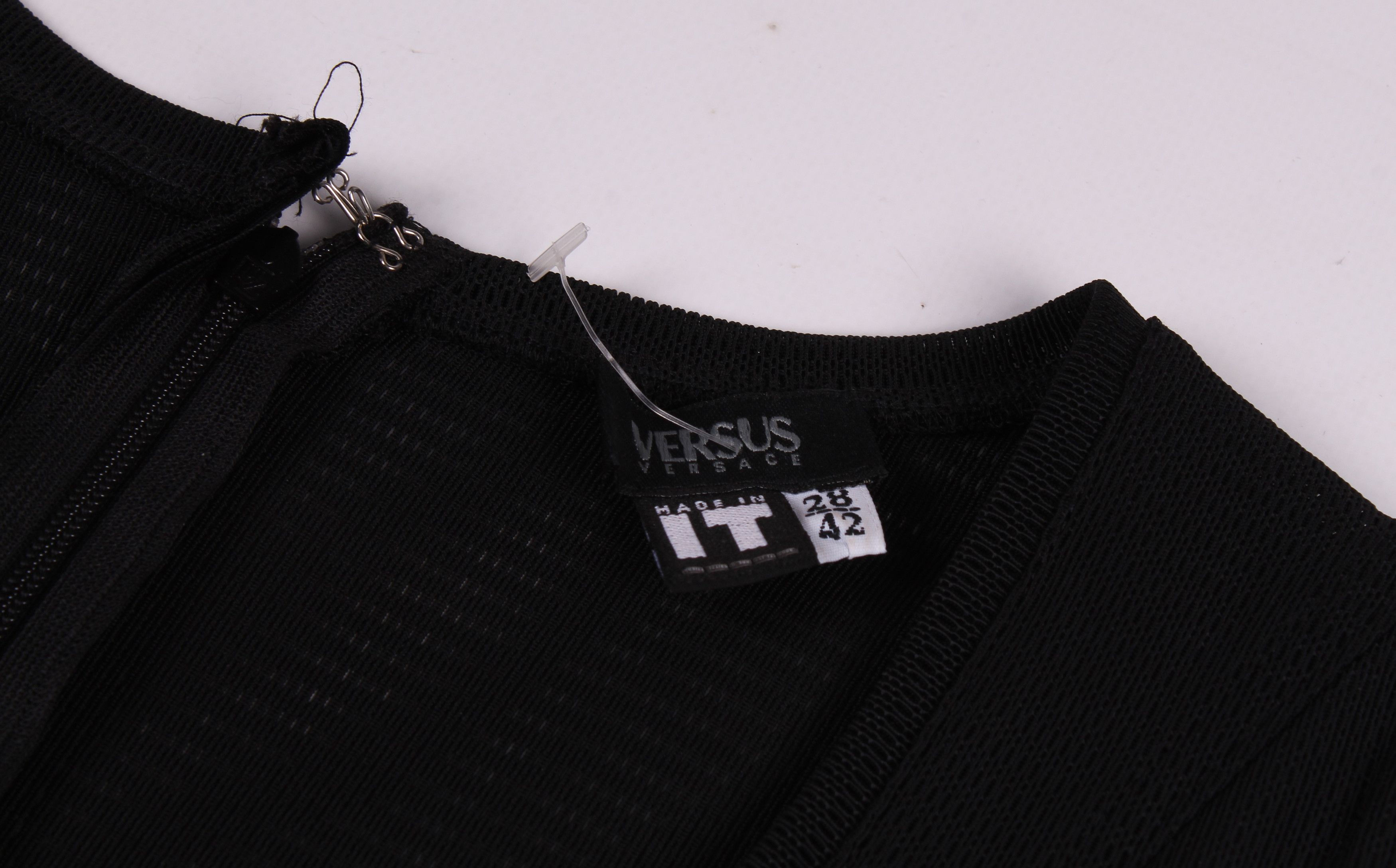 Versace Rare Vintage Versus Versace Mesh Bodycon Sexy Drеss Size M / US 6-8 / IT 42-44 - 3 Thumbnail