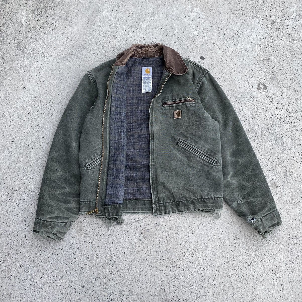 Vintage Carhartt Detroit Jacket J97 MOS Medium | eBay