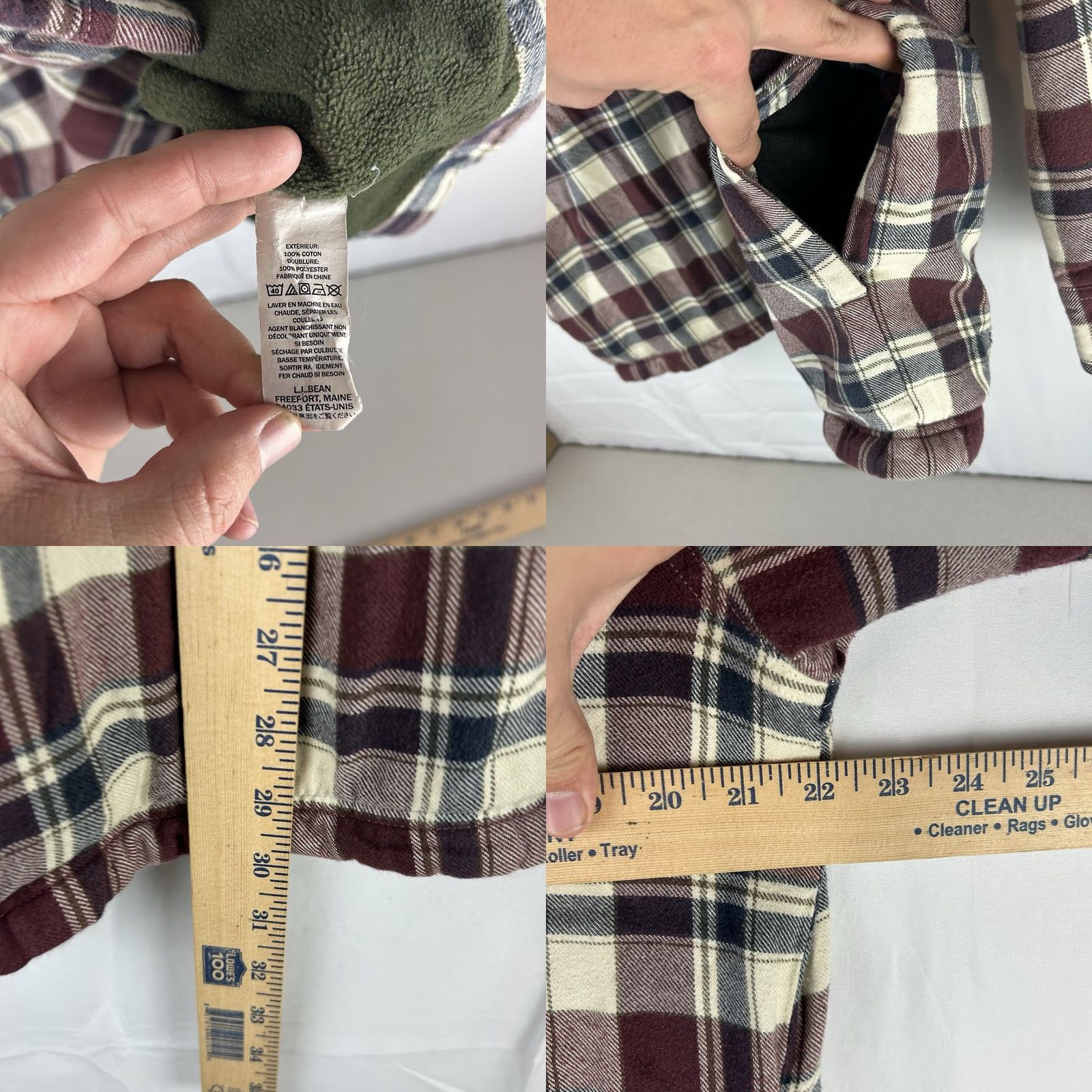 Vintage VINTAGE LL Bean Men Shacket Med Plaid Fleece Lined Flannel Shirt Jacket 298189 Outdoor Size US M / EU 48-50 / 2 - 8 Thumbnail