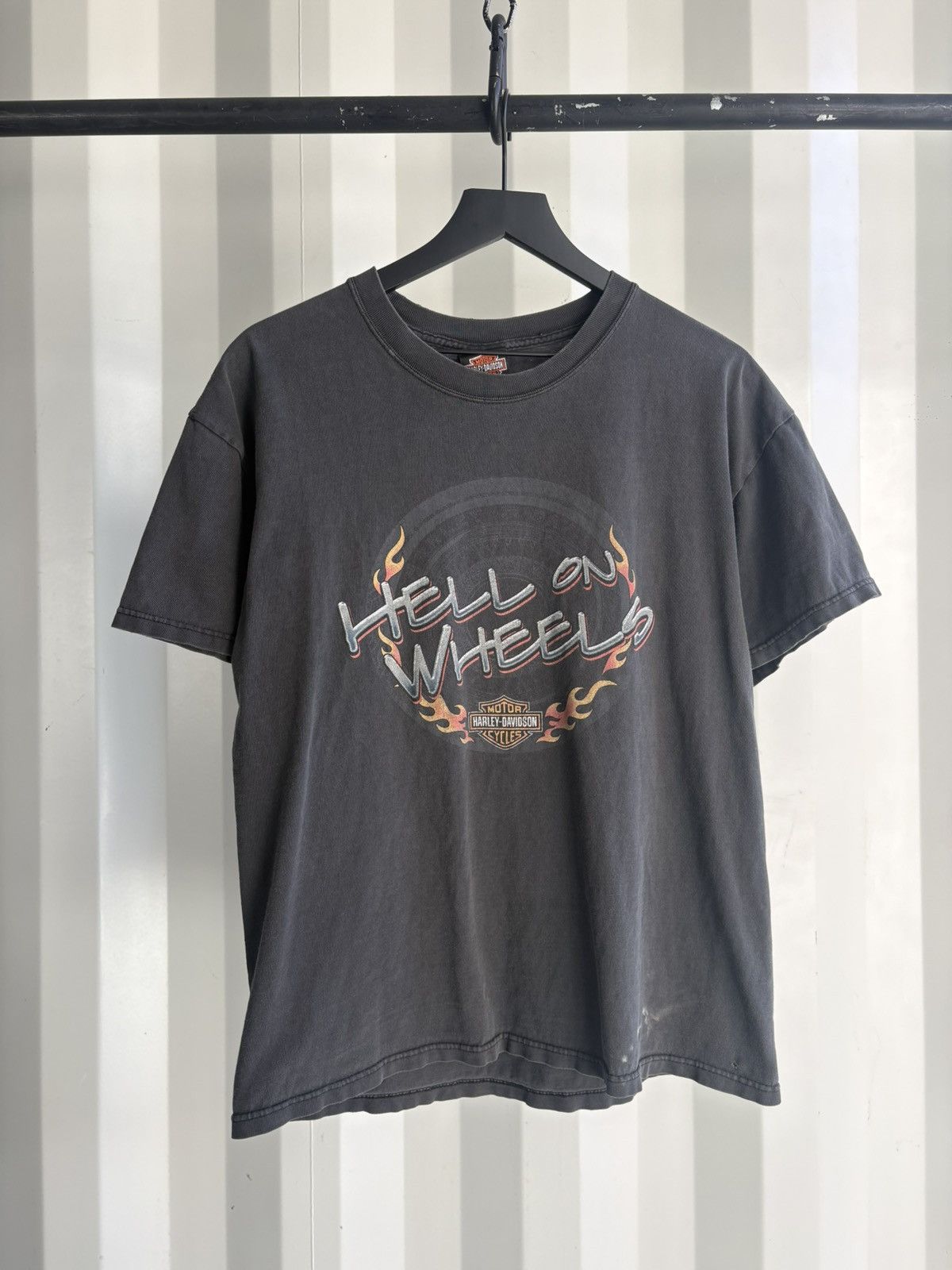 Harley Davidson Thrashed Hell On Wheels Faded Shirt Distressed Grunge Harley Size US L / EU 52-54 / 3 - 1 Thumbnail