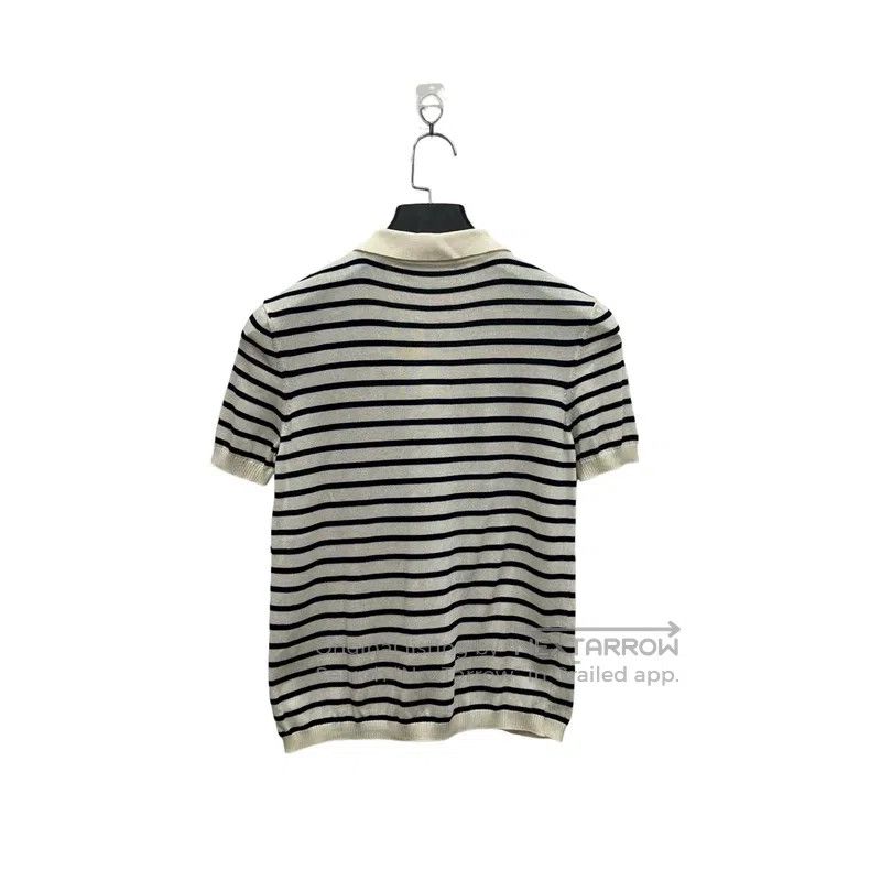 Dior Dior Striped letter logo knitted short sleeves Size XXS / US 00 / IT 34 - 2 Thumbnail