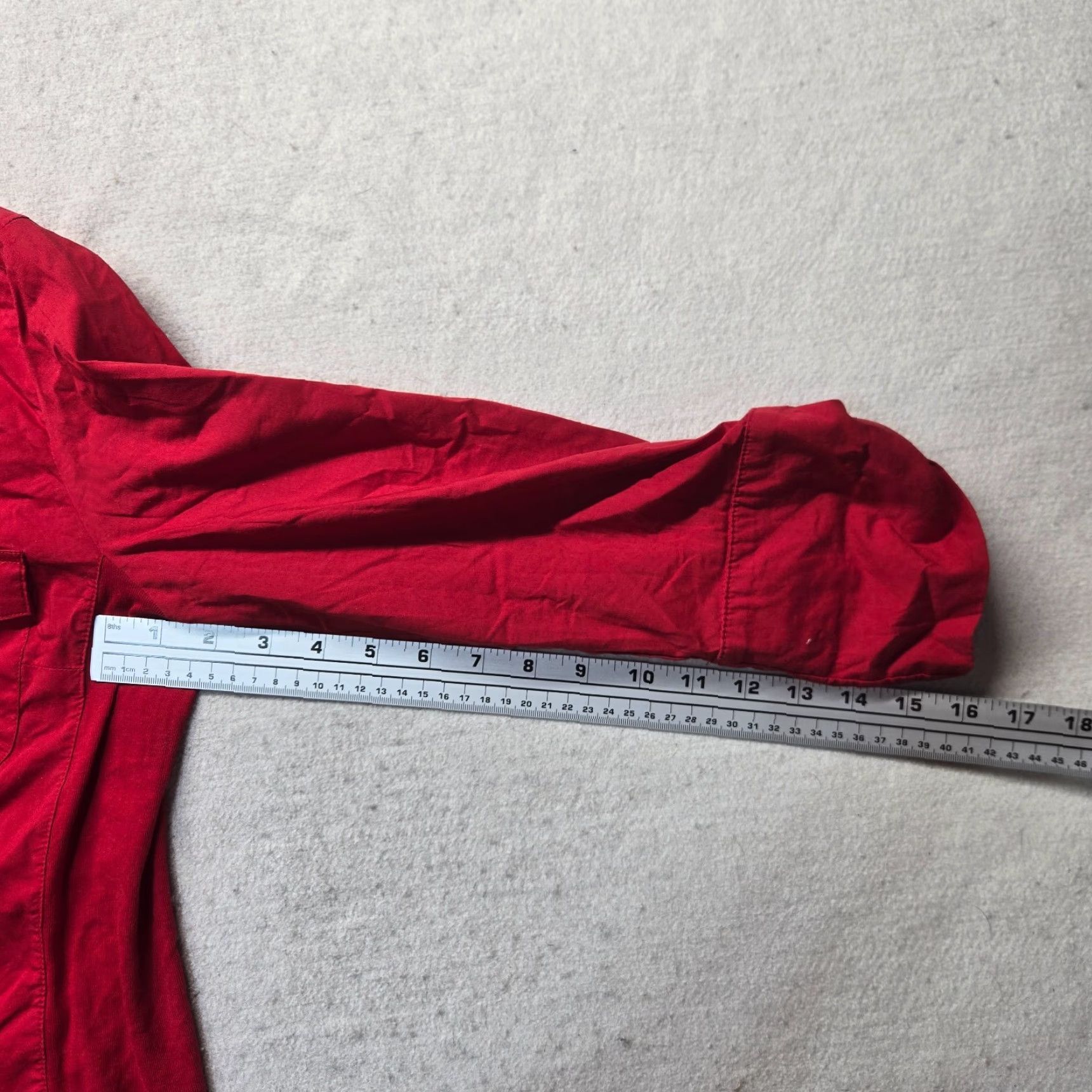 Vintage Emily Daniels Shirt Women S Red Solid Button-Up Collared Henley Long Sleeve Casual Dress Up? Size S / US 4 / IT 40 - 6 Thumbnail